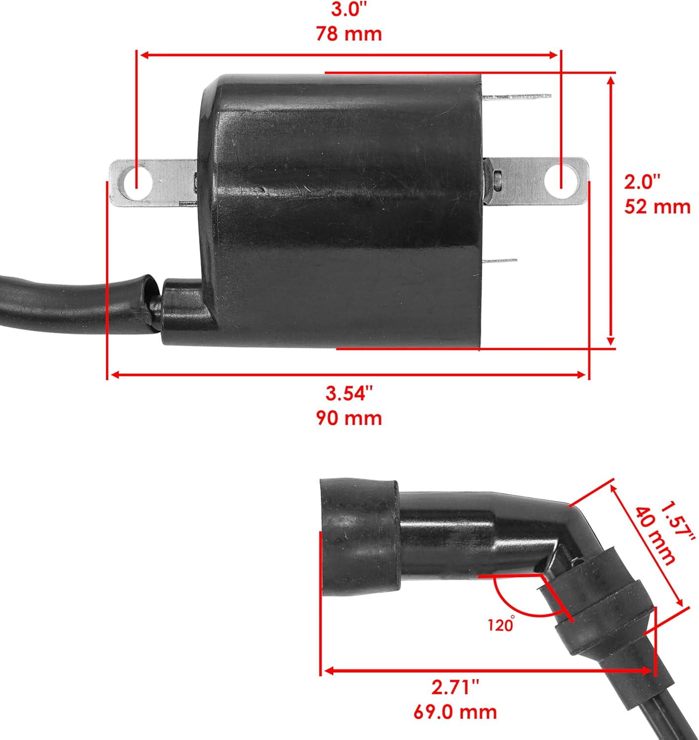 Caltric Front and Rear Ignition Coils Compatible with Suzuki Vs1400Glp Vs-1400Glp Intruder 1400 1987-2004