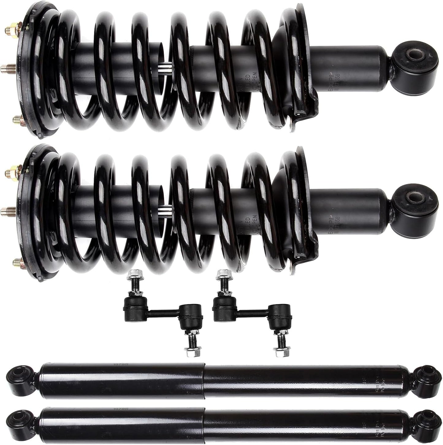 SCITOO Strut Shock suspension kit for 04 05 06 07 08 09 10 11 12 13 14 15 for Nissan Titan Front and Strut Spring Assembly Rear shock absorber Stabilizer Bar Link 6Pcs,171358 37251 K750146