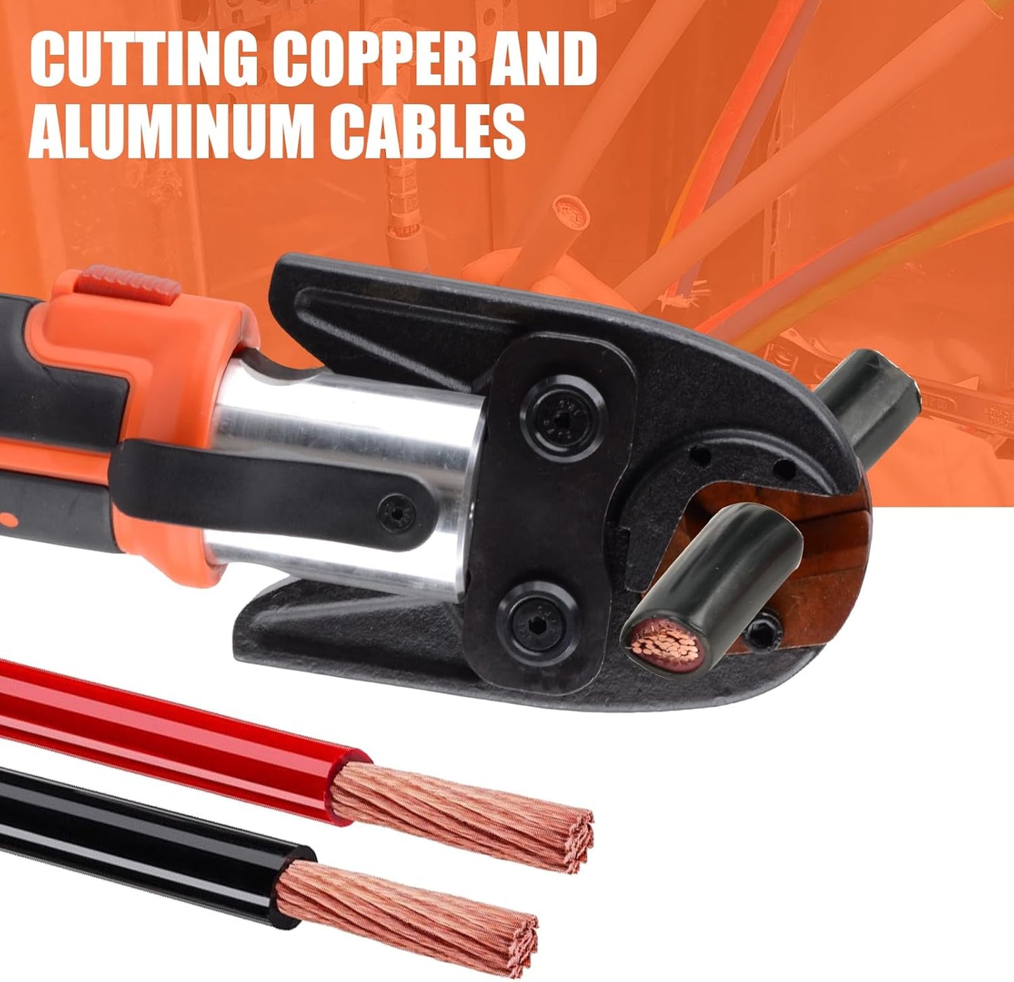 3 in 1 Electric Hydraulic Crimping Tool, 12 Ton 8AWG-600MCM and Pro Press Copper Crimper Tool with 1/2, 3/4, 1 Crimping Range, Hydraulic Cable Cutte φ25/32”Steel Wire Cutter 120KN