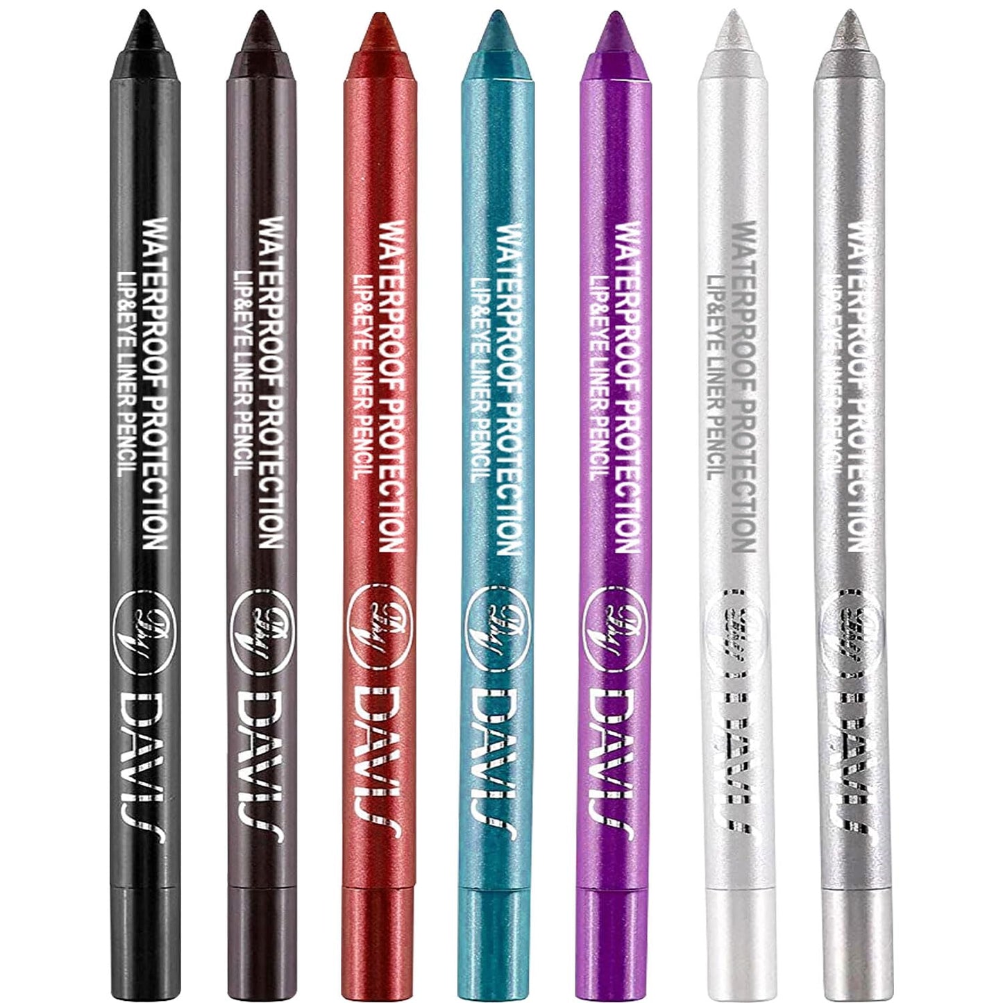 15PCS Colorful Eyeliner Pen Set, Eye Shadow Pencil, Pearl & Matte Metallic Glitter Eyeliner for Women, Eye & Lip Liner, Professional Eye Makeup Set