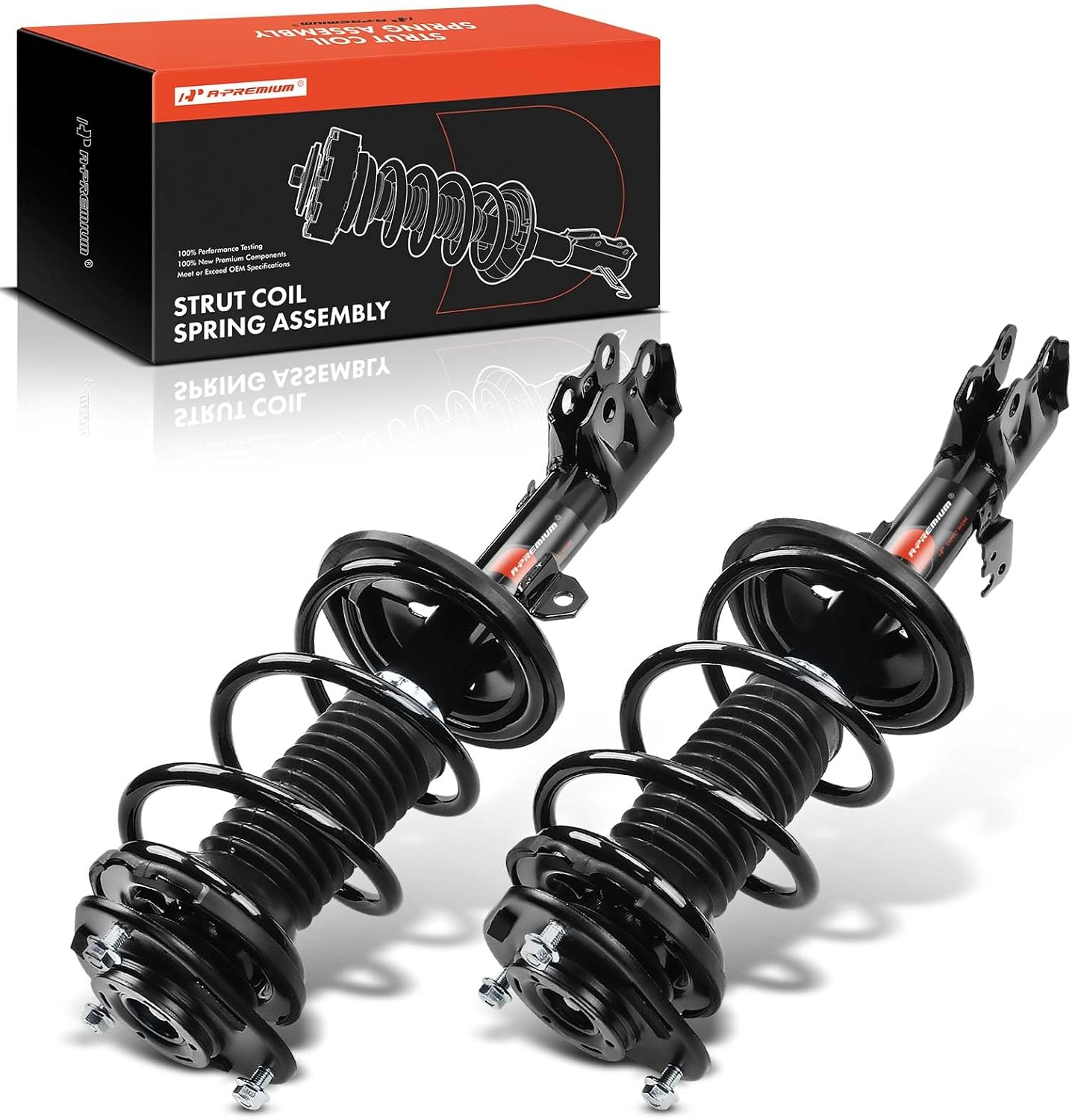A-Premium Front Complete Strut w/Coil Spring Assembly Shock Absorber Compatible with Toyota Corolla 2003-2008