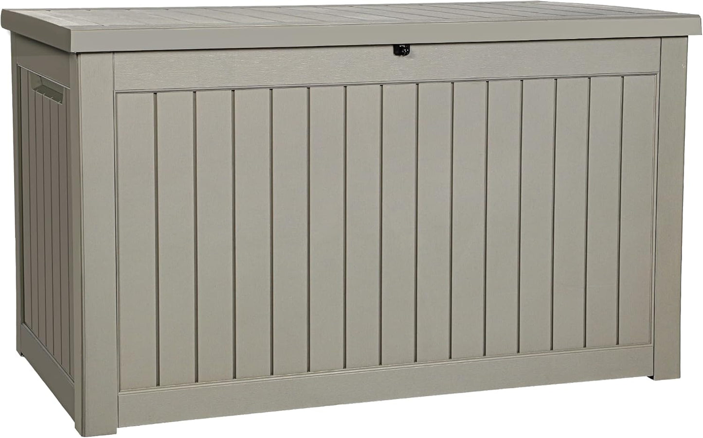 YITAHOME XXL 230 Gallon Large Outdoor Storage Deck Box for Patio Furniture, Outdoor Cushions, Garden Tools and Sports/ Pools Equipment, Weather Resistant Resin, Lockable (Taupe)