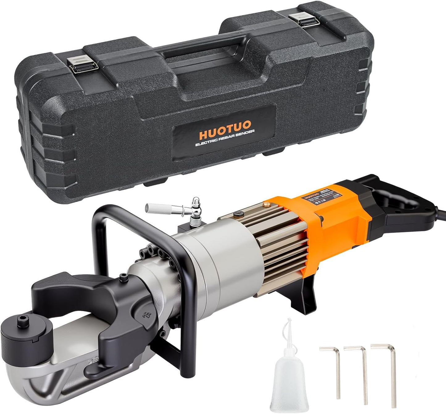 5/8" Electric Hydraulic Rebar Bender 1100W Portable Hydraulic Rebar Bending Machine [TÜV Rheinland North American Certificated] 6-16 mm Rebar within 2-2.5s Easy Bending Rebar Steel Bar HRB16