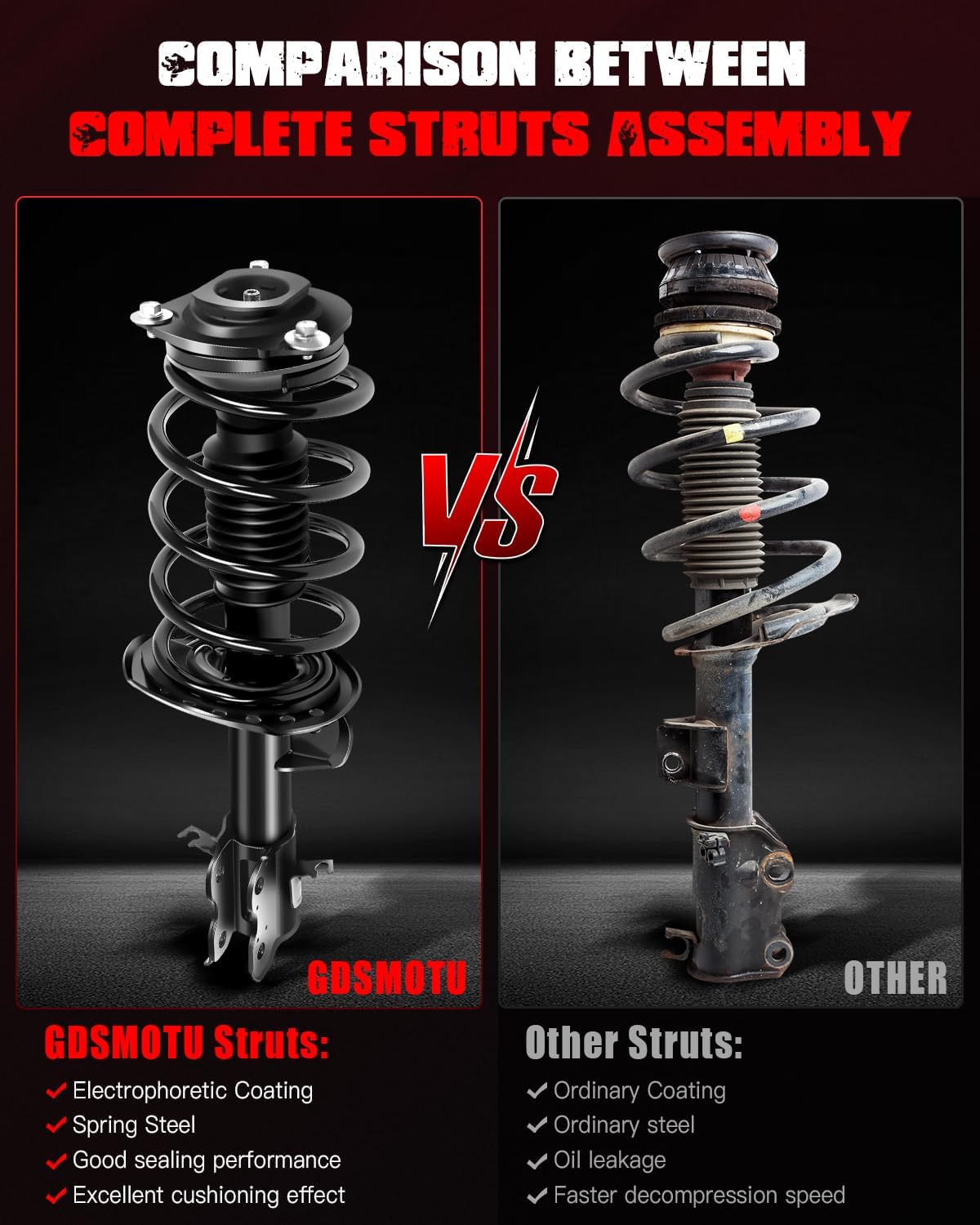 272948 272947 Front Struts for Nissan Sentra 2013 Complete Struts Spring Assembly Shock Absorber 2PCS