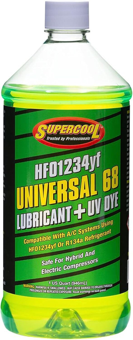 TSI Supercool 1234yf EV Electric Vehicle POE 68 Viscosity with UV Dye Quart 32 oz