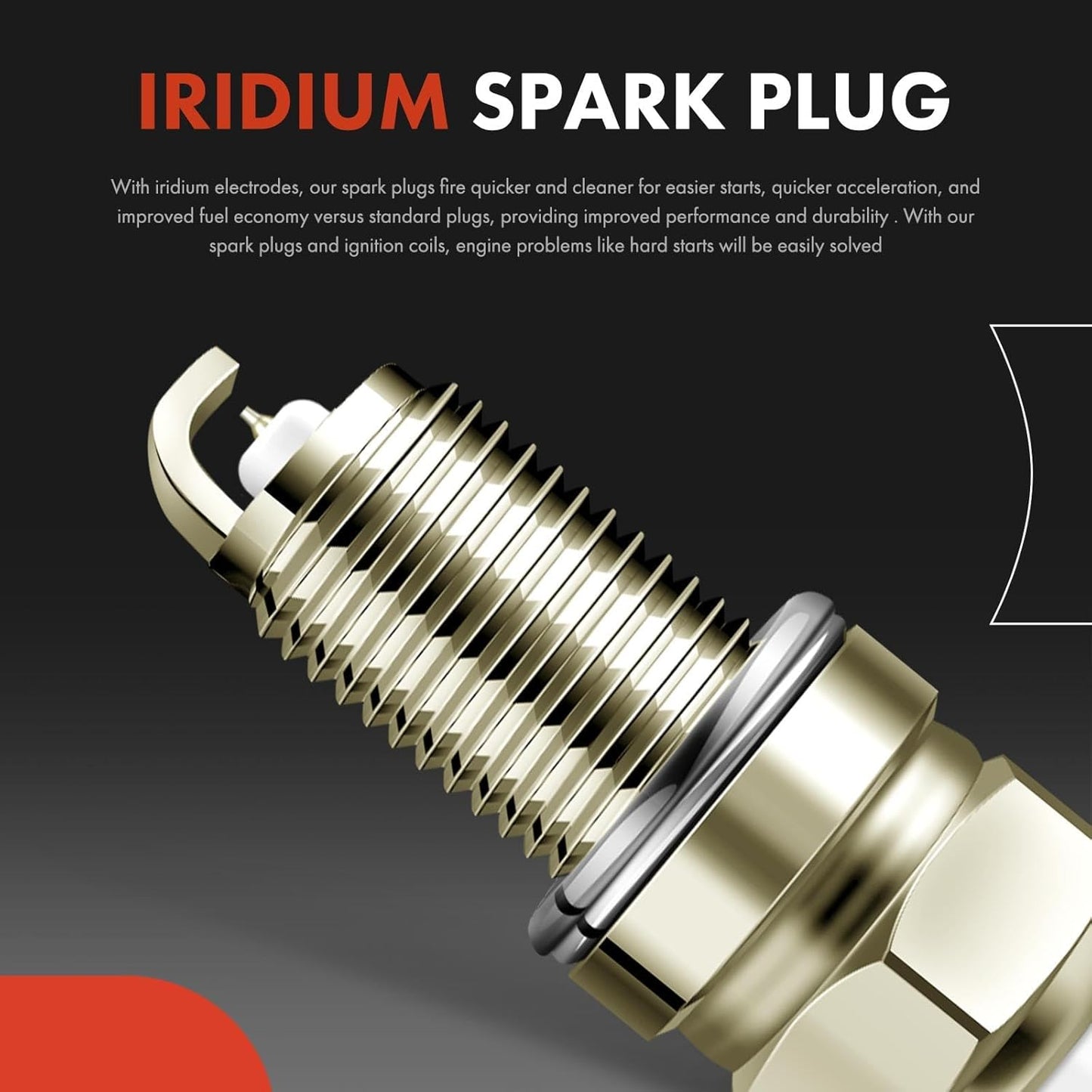 A-Premium 1 Ignition Coils with 6 Spark Plug Wires and 6 Iridium Spark Plugs Compatible with Dodge Intrepid 1993-1997 & Chrysler Concorde 1993-1996, Intrepid 1993-1997 & Eagle Vision 1993-1997, 3.3L