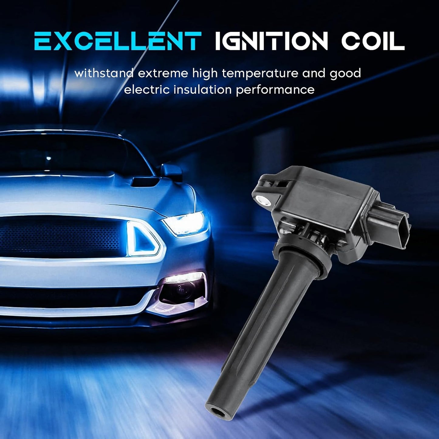 Set of 4 Ignition Coil Pack 2.2L 2.5L Compatible with 2012-2020 Mazda 3, 2016-2019 CX-5, 2014 Mazda 6, 2019 CX-5, 2016-2018 MX-5 Miata Replace UF656 5C1894 C1837 GN10625