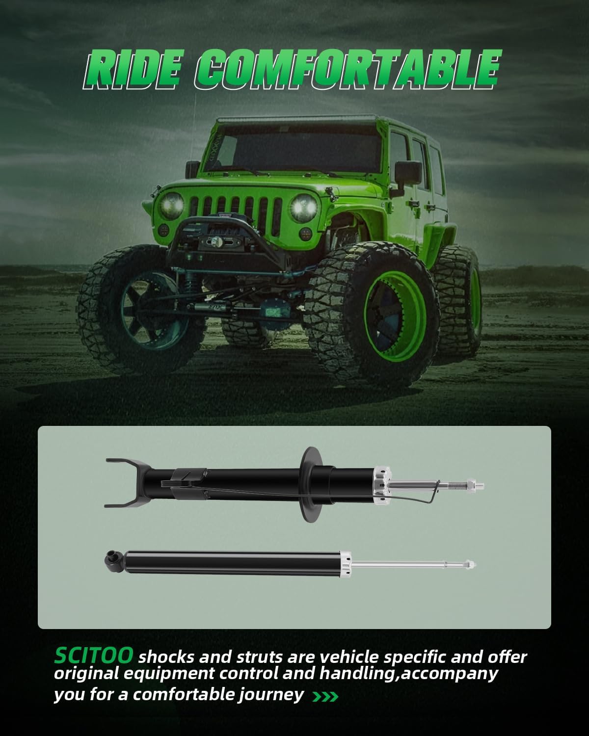 SCITOO Full Set Shocks For Dodge, Shocks Absorbers and Struts Fits 12 13 14 15 16 17 18 for Chrysler 300,11 12 13 14 15 16 17 18 for Dodge Challenger,15 16 17 18 for Dodge Charger Amortiguadores