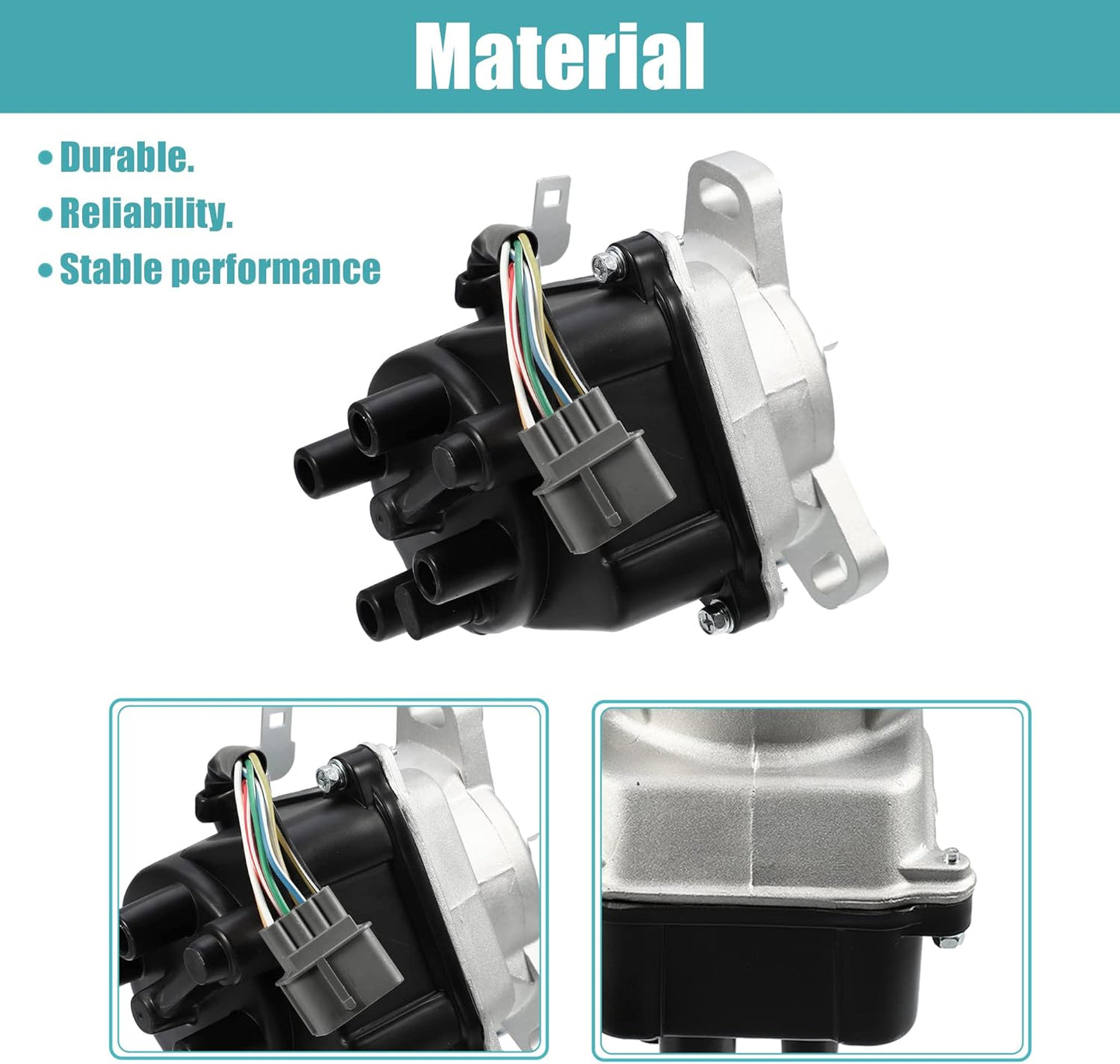 X AUTOHAUX Replacement Ignition Distributor for Honda Civic for Acura EL 1.5L/1.6L SOHC 1999 2000 TD-91U TD91U TD63U TD-63U TD-73U TD73U