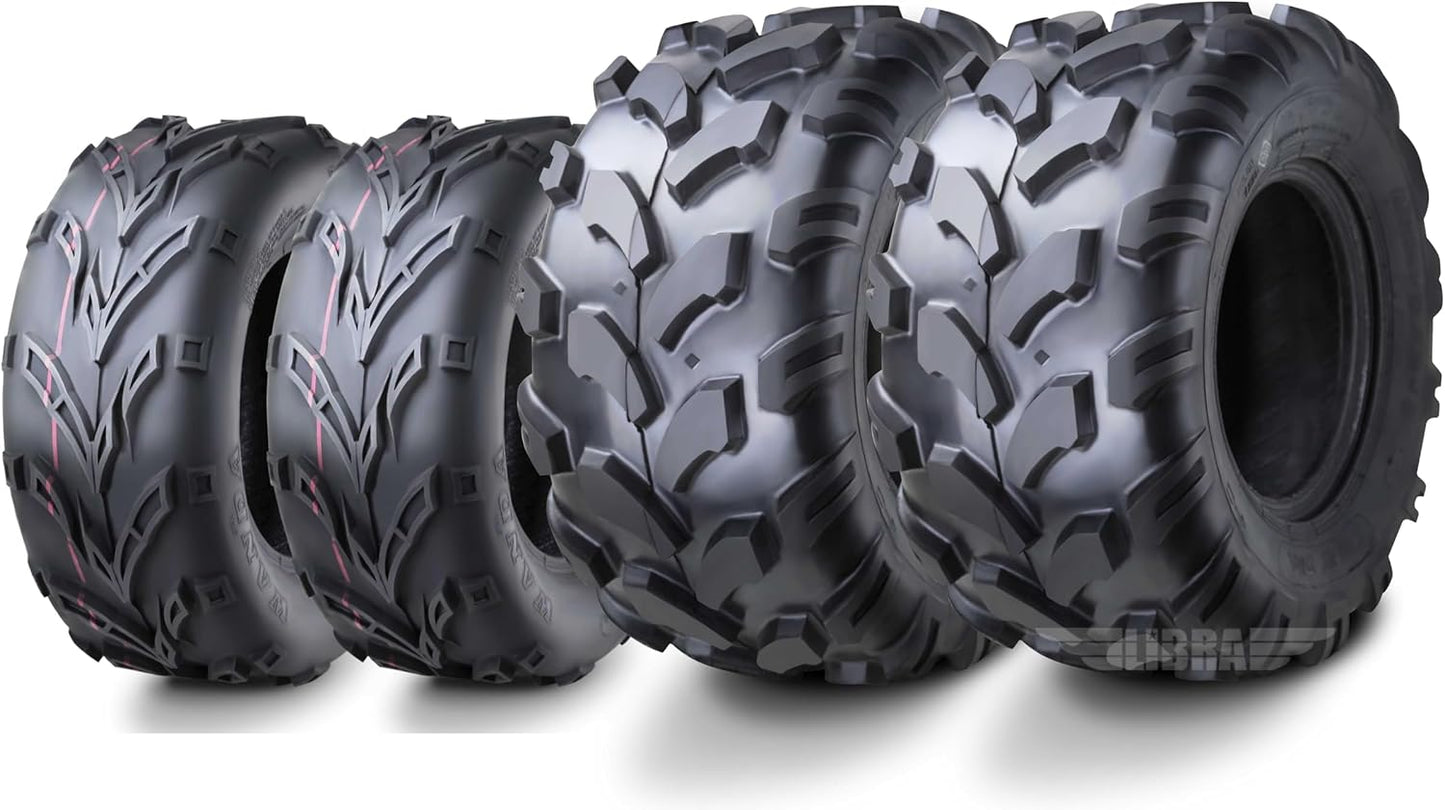 WANDA Set 4 ATV Go Kart tires 145/70-6 145X70X6 & 18X9.5-8 18X9.5X8 4PR