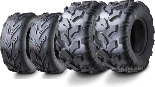 WANDA Set 4 ATV Go Kart tires 145/70-6 145X70X6 & 18X9.5-8 18X9.5X8 4PR