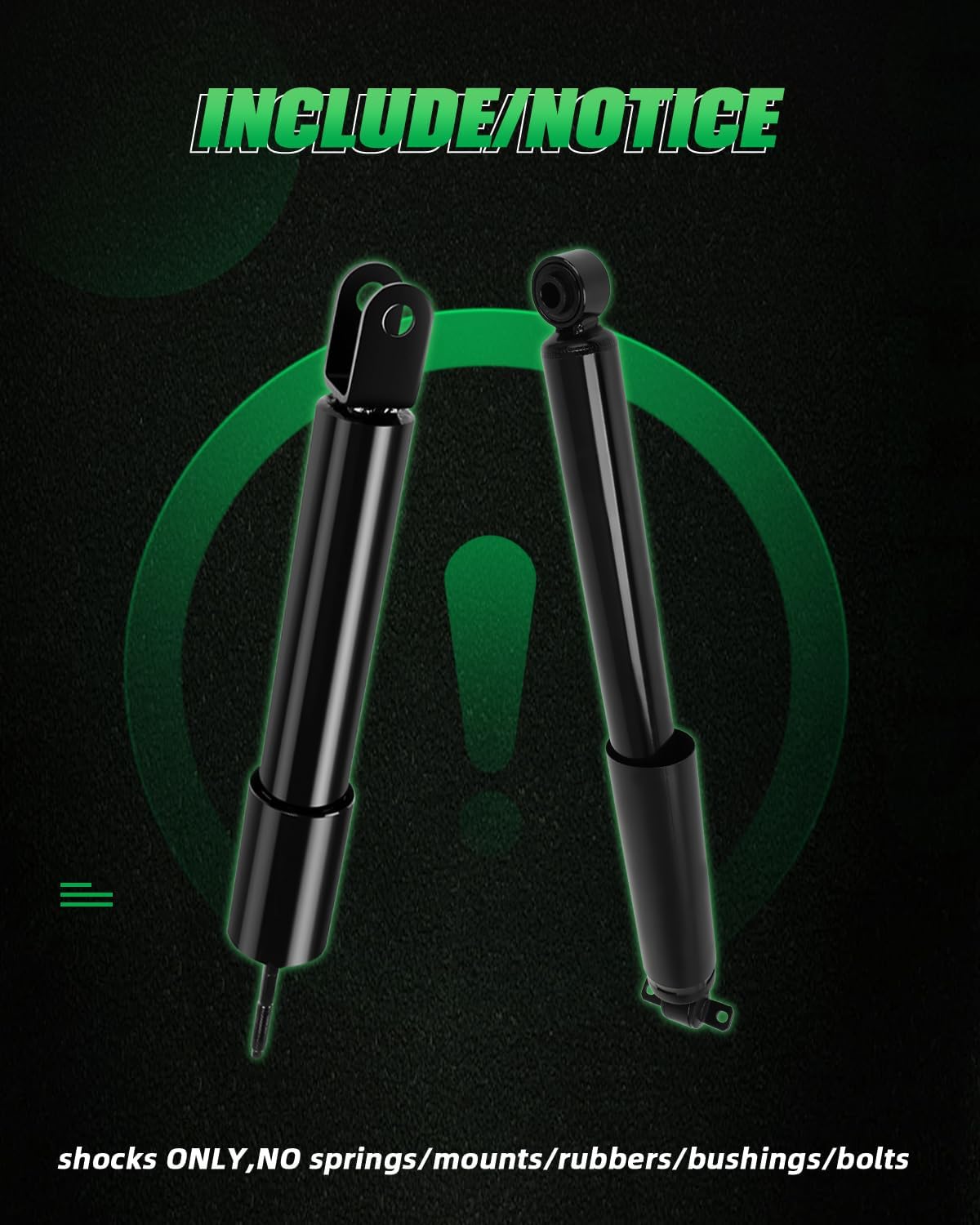 SCITOO - Front Rear Shock Absorbers for Hummer Fits 2006-2010 for Hummer H3 Shocks 555049 911527 555050 911528 Shocks Struts - 4Pc Set
