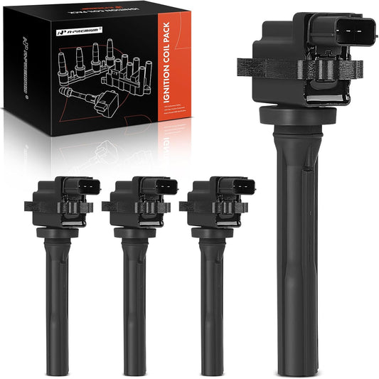 A-Premium Engine Ignition Coil Pack Compatible with Chevrolet Tracker 1999-2004 & Suzuki Aerio, Esteem, Vitara, Grand Vitara, Sidekick, XL-7, Replace# 3341077E20, UF-237, 4-PC Set