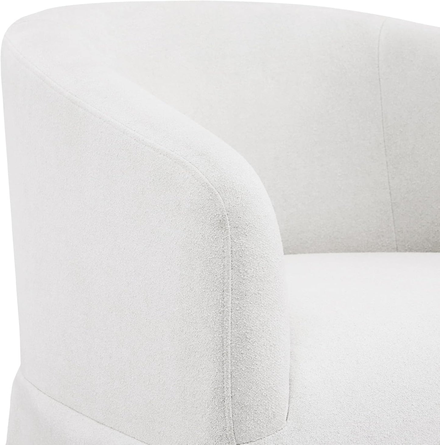 Swivel Accent Chair Modern Barrel Armchair for Bedroom Nursery Reading Waiting Living Room,Set of 2,White