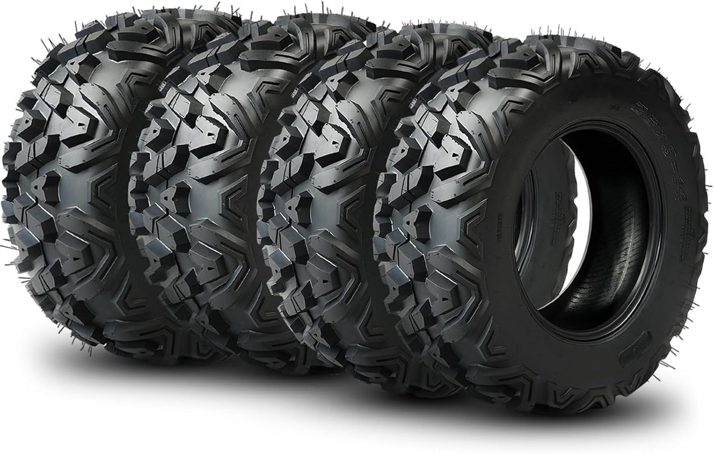 TRIPOWER ATV UTV Tires 25x8-12 & 25x10-12 All Terrain Trail Sand Mud Off-Road Tires, 6 Ply Tubeless Full Set of 4