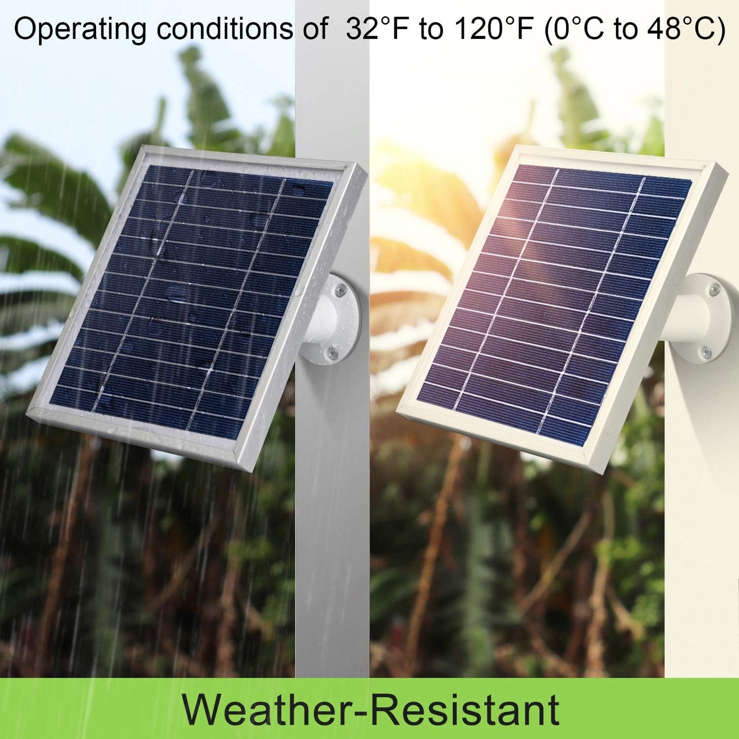 Uogw 3 Pack Solar Panel Charger Compatible with Arlo Pro 4/Arlo Pro 3/Arlo Pro 5S 2K/Arlo Ultra 2/Arlo Ultra/Go 2,with 11.5ft Waterproof Magnetic Charging Cable,Adjustable Mount(NOT for Arlo ES)