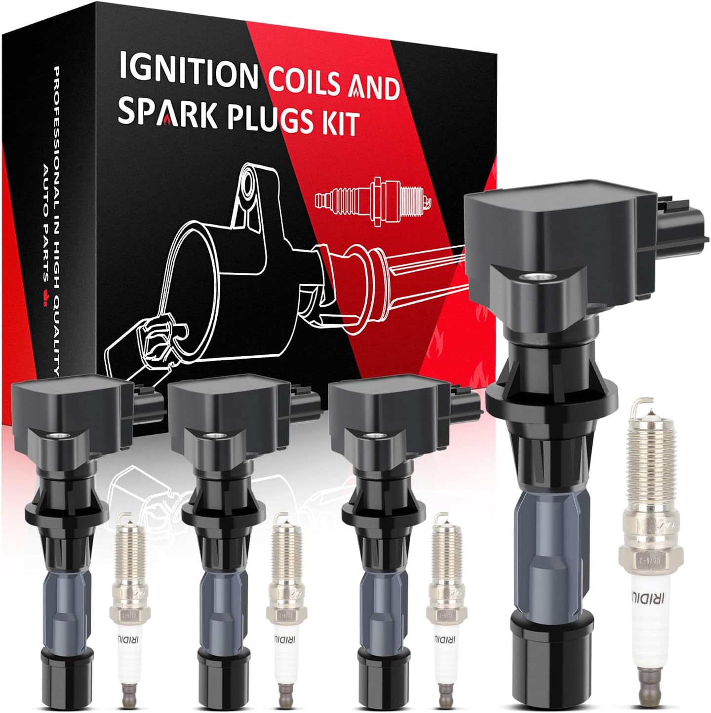 SCITOO 100% New 3pcs Ignition Coil Set Compatible for Dodge/for Jeep/for Ram 2009-2012 Automobiles Fit for OE: UF640 C1652