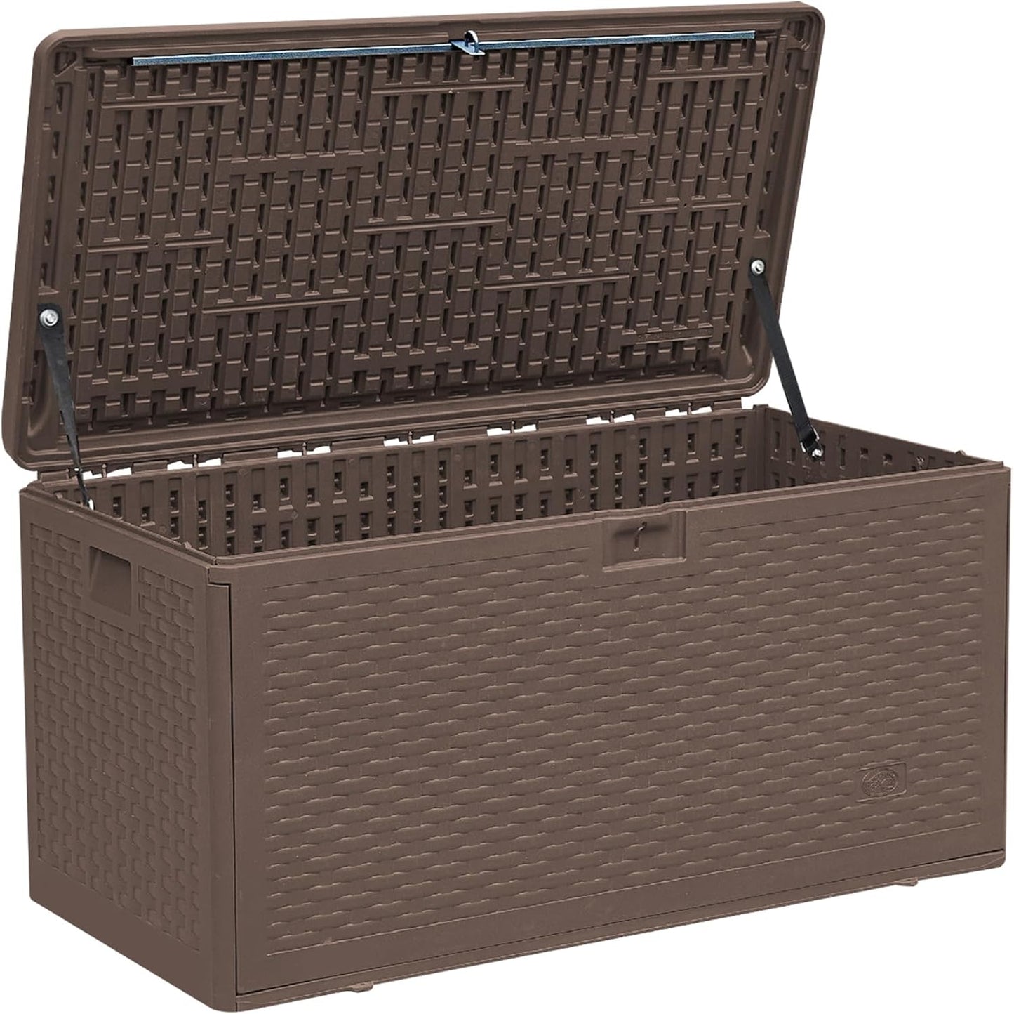 200 Gallon Outdoor Storage Box - Waterproof Patio Deck Box for Outside Deliveries, All-Weather Resin Bin with Lock for Cushions & Tools, UV-Resistant, Matte Black