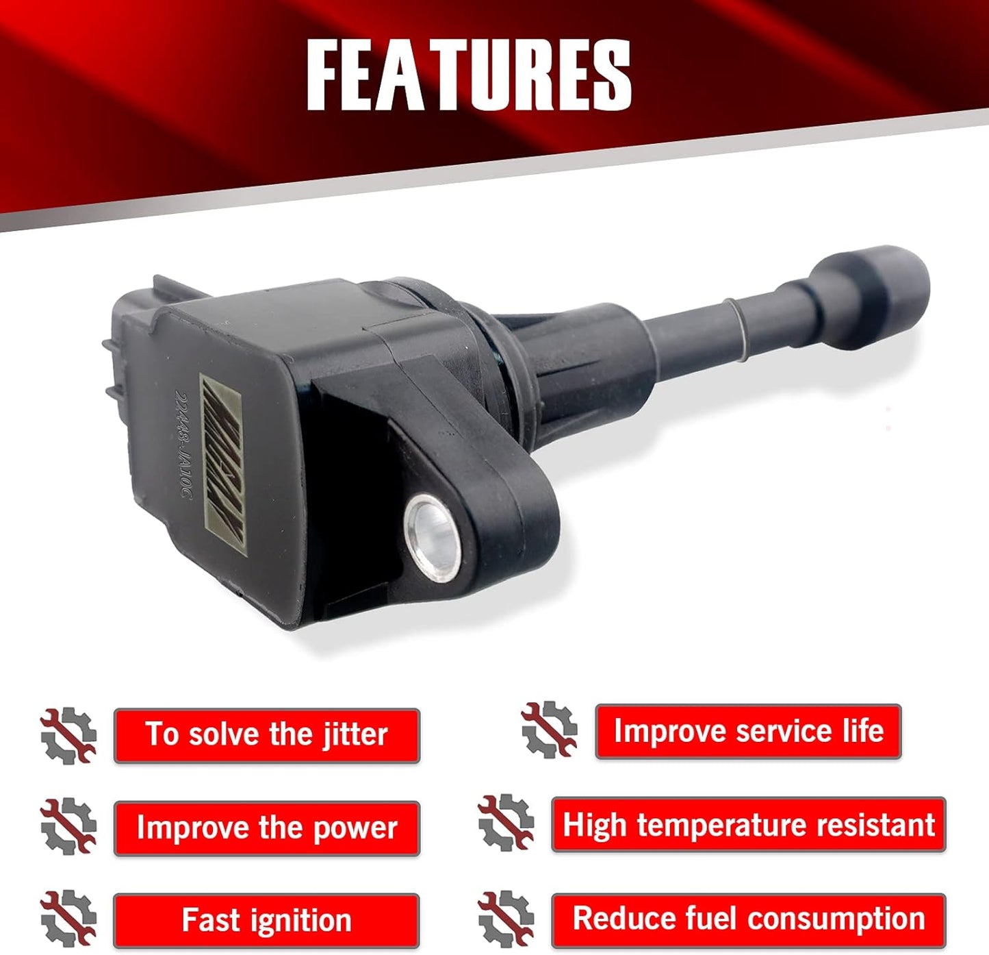 Set of 6 Ignition Coils Pack Compatible with 2007-2017 Nissan Infiniti Maxima Quest Pathfinder Murano Altima Q50 QX60 FX35 3.5L V6 UF550