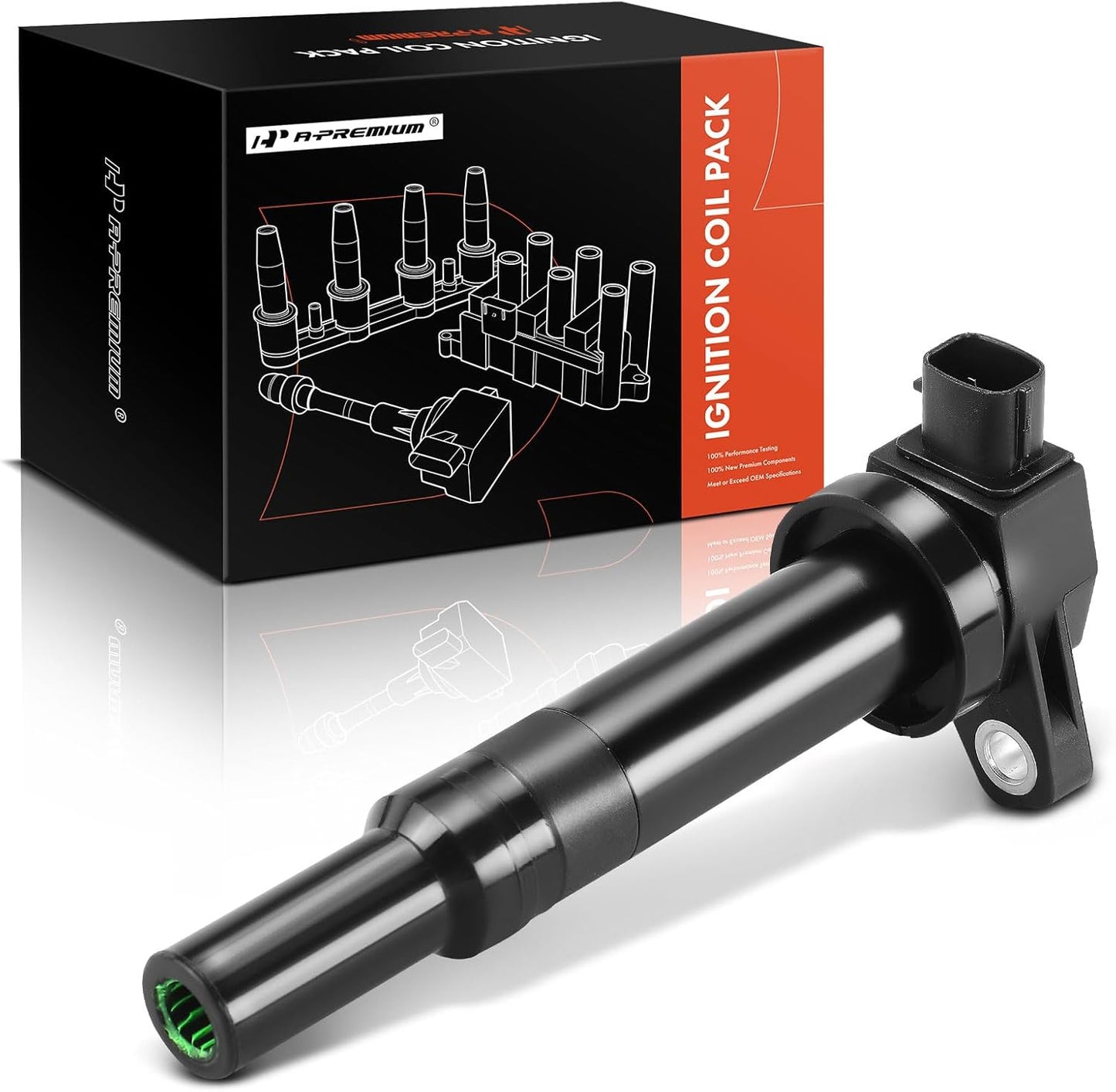 A-Premium Ignition Coil Pack (2-Pins) Compatible with Hyundai Santa Fe 2007-2009 Kia Magentis 2007-2010 Optima 2006-2010 Rondo 2007-2011 V6 2.7L 6-PC set for UF-558