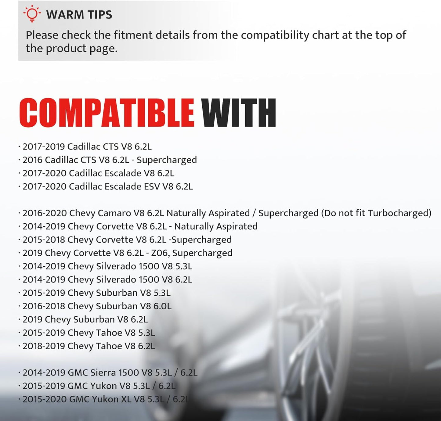 Round Ignition Coil Packs Spark Plugs fit for V8 5.3 6.2 2014 2015 2016 2017 2018 2019 2020 Chevy Silverado 1500 Suburban Tahoe Corvette Camaro, GMC Sierra Yukon XL, Cadillac Escalade CTS ESV, UF742