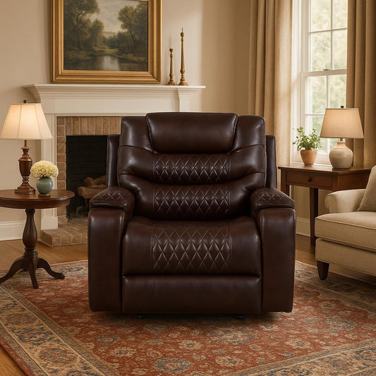 COMHOMA Power Living Room Furniture Sets,Electric Recliner Chair with LED Light,Sectional Sofa Loveseat with Wireless Charging,Spacious Storage, Cup Holeders,1