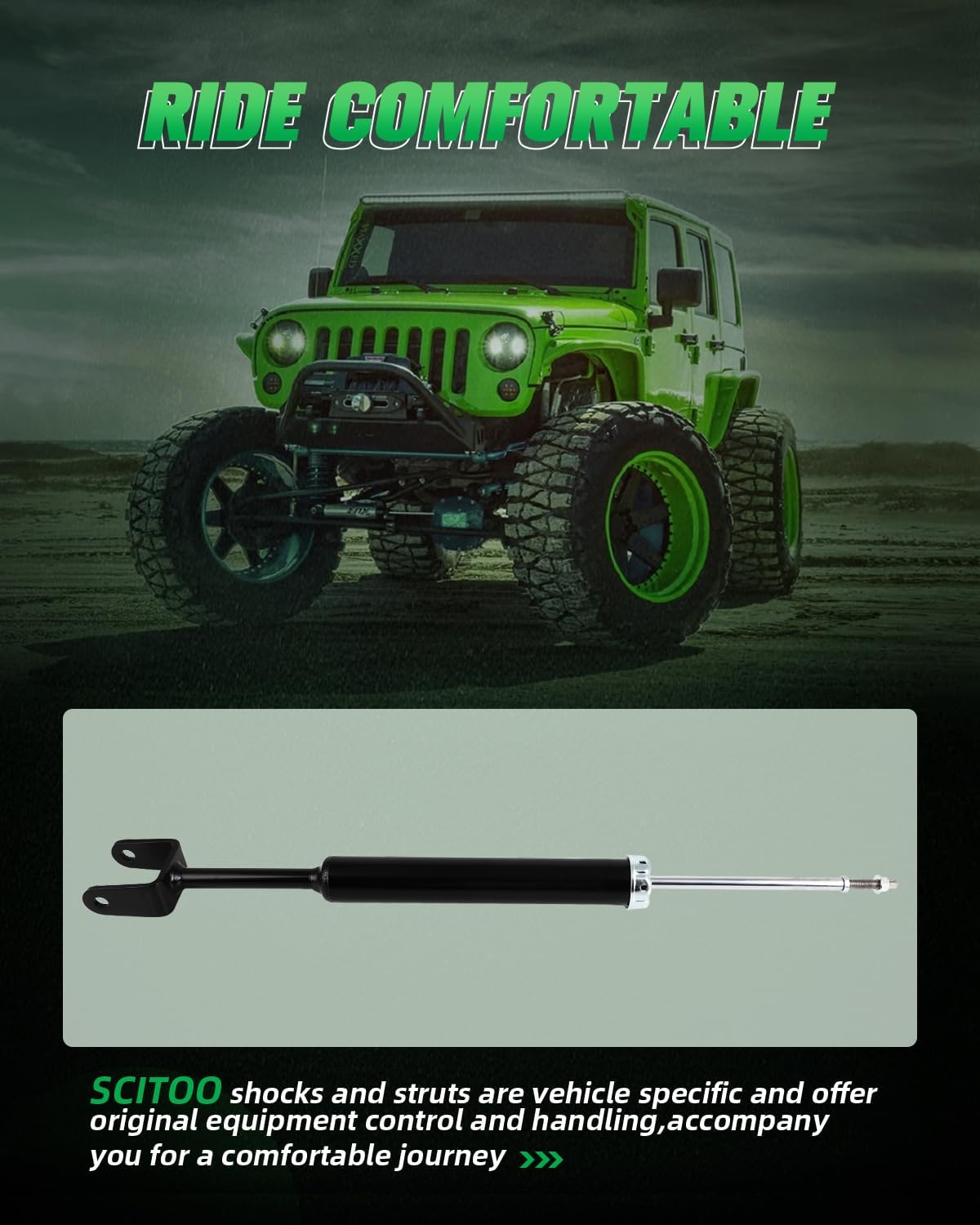 SCITOO - Rear Shock Absorbers for Honda Fits 2016 2017 2018 2019 2020 2021 2022 for Honda Civic Shocks 5545 Shocks Struts - 2Pc Set