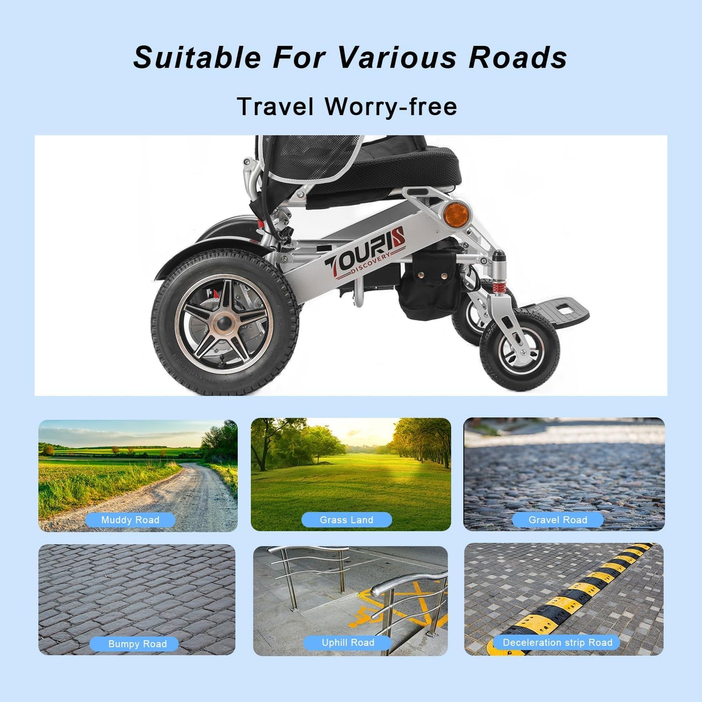 18 Miles Long Travel Range Corse Motility 2025 Upgrade Compact Electric Wheelchair for Adults - Lightweight 60lbs, Foldable Motorized Power Chair for Seniors, 600W Motors, All-Terrain Capability