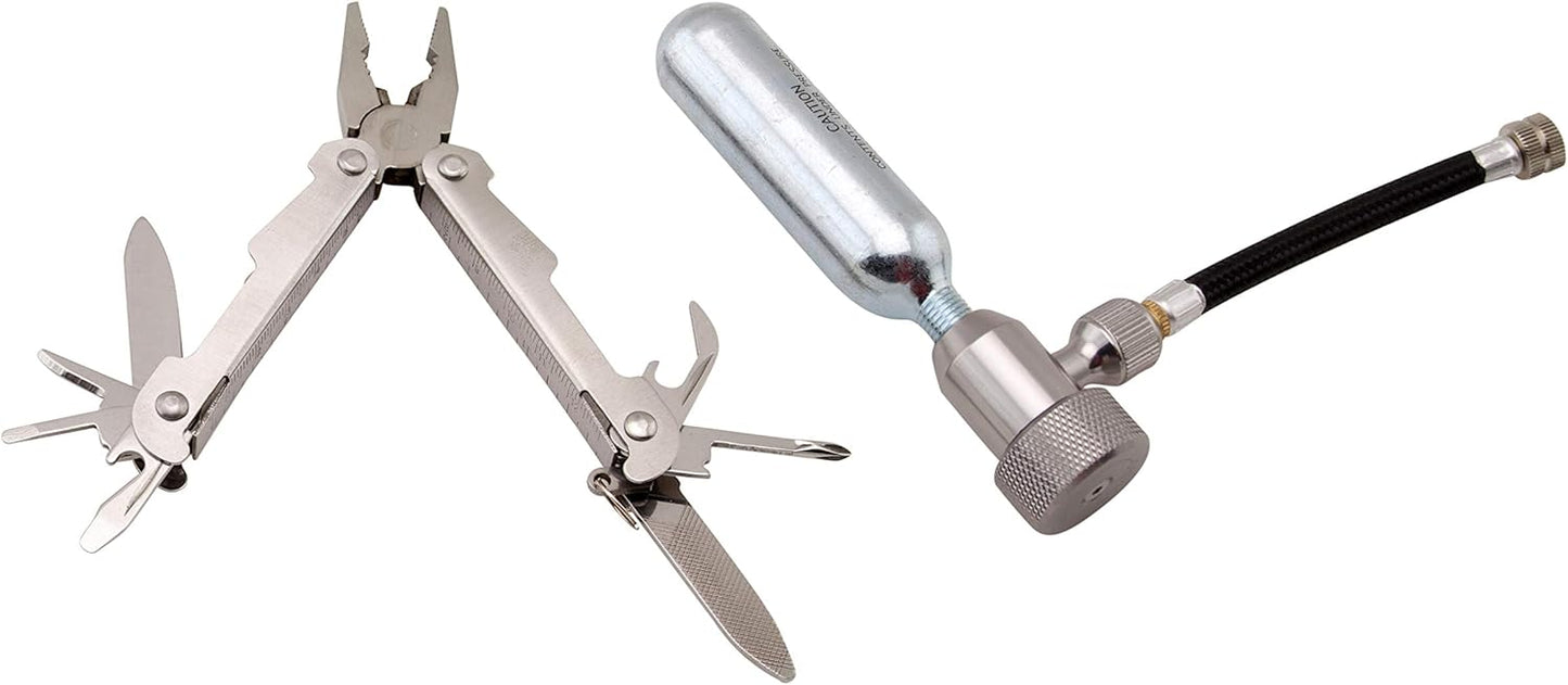 CO2 Motorcycle, ATV Flat Repair Kit Tubeless Tire Repair Kit