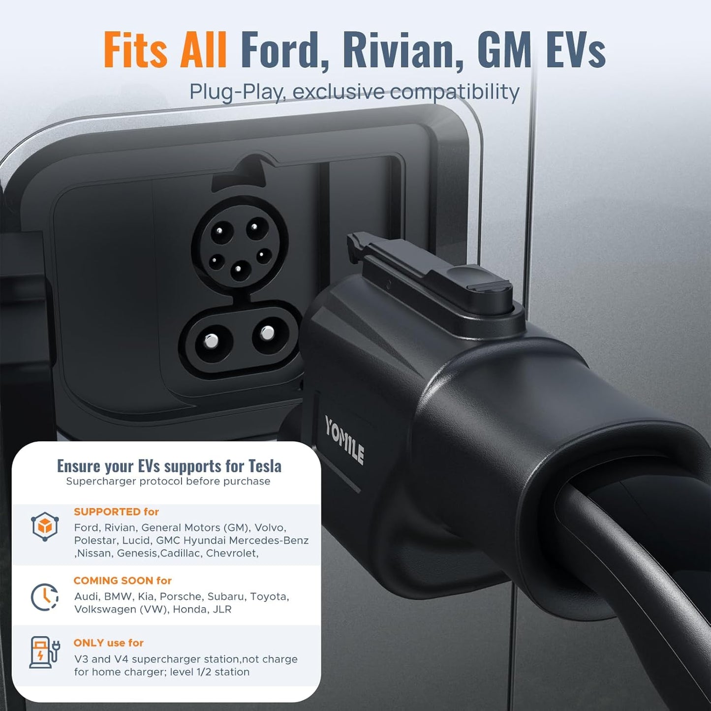2025 Upgraded for Tesla Supercharger to CCS1 Charging Adapter Max 500A, 1000V- Fast Charge NACS to CCS Charging Adapter Compatible with Tesla Supercharger [Check with Your Automaker for Compatibility]
