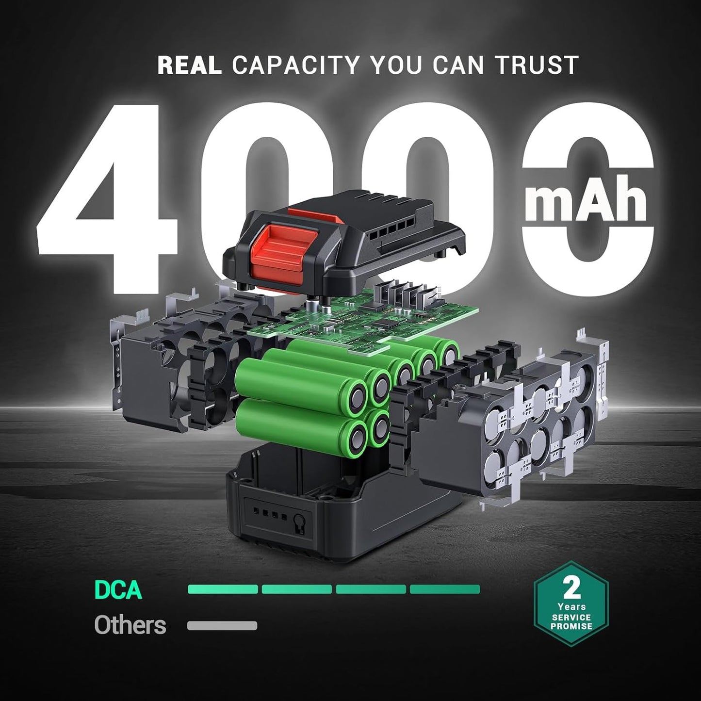 20V Brushless Impact Wrench with 4.0Ah Battery, 1/2 Inch Hog Ring Cordless Impact Gun, 235 Ft-lbs High Torque, 4-Mode Power Wrench for Automotive and DIY