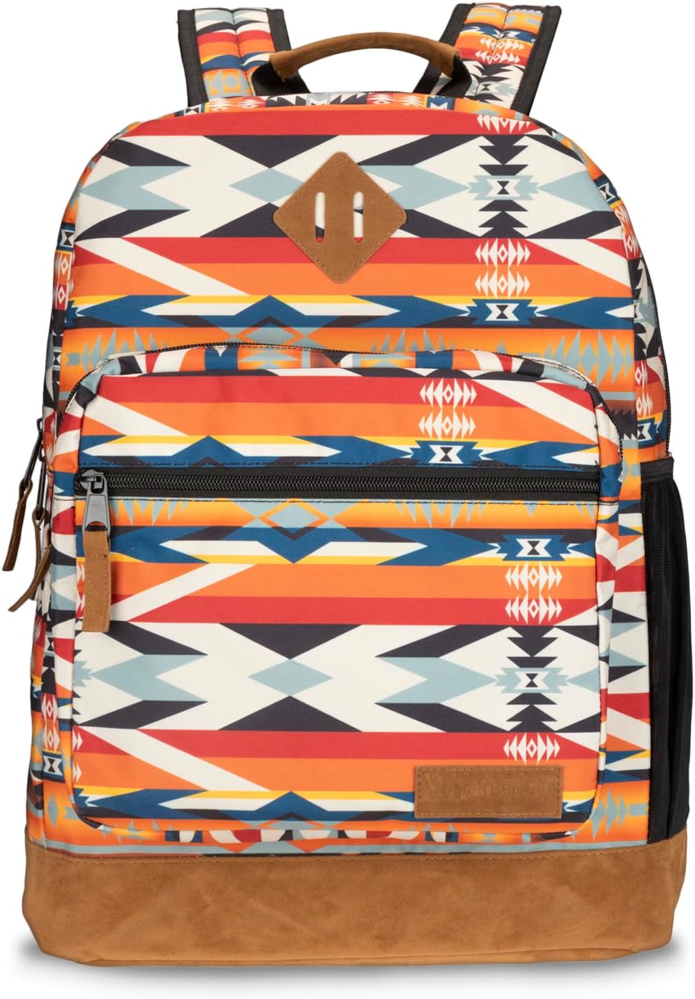 Wrangler Yellowstone Sturdy Backpack for Travel Classic Logo Water Resistant Casual Daypack for Travel with Padded Laptop Notebook Sleeve (New Retro)