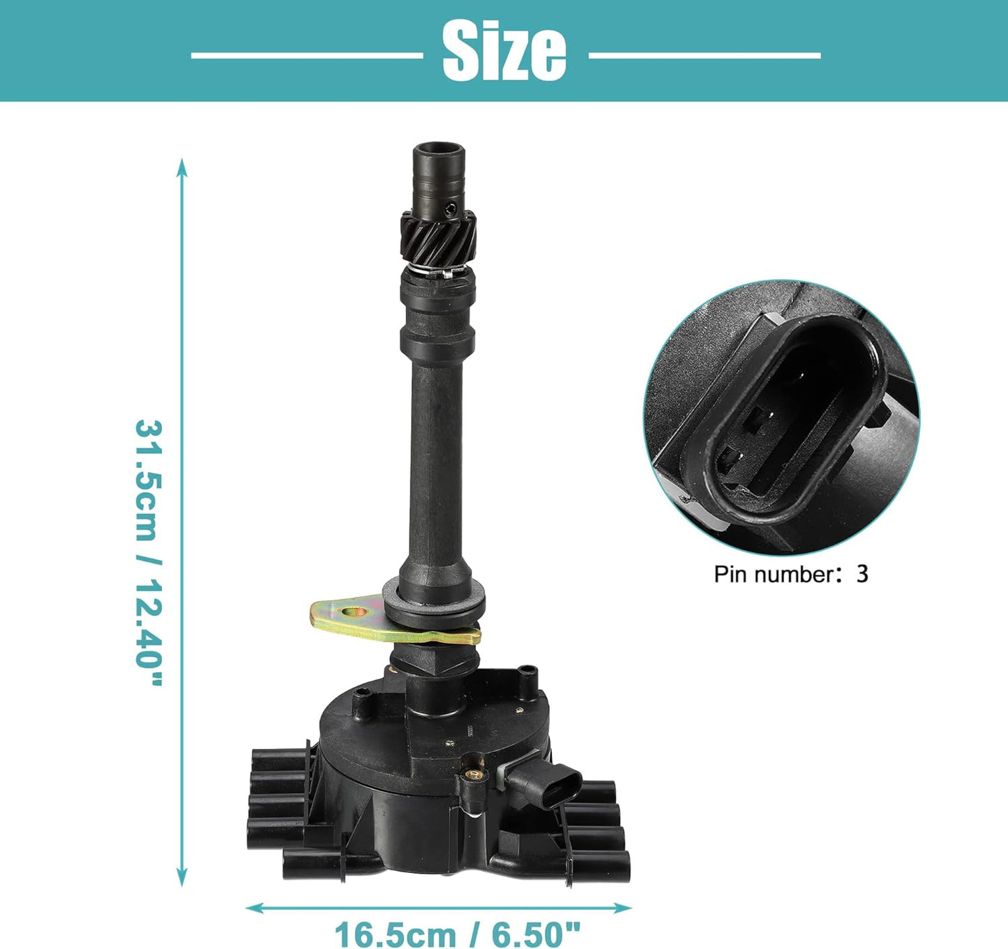 X AUTOHAUX Ignition Distributor for Chevy for GMC C1500 C2500 C3500 K1500 K2500 K3500 for Cadillac Escalade V8 5.7L 1999-2000 12570425 93441558 DST1829