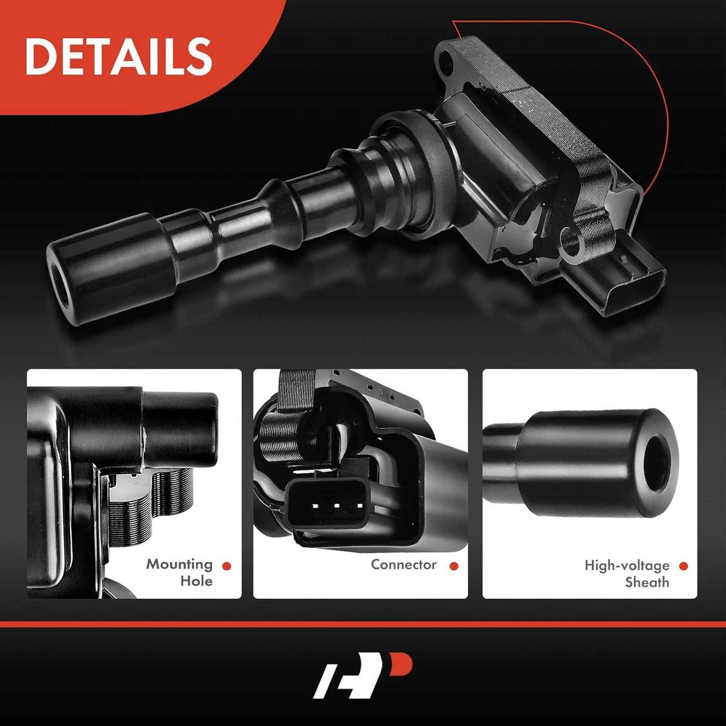 A-Premium Engine Ignition Coil Pack Set of 3 Compatible with Hyundai Santa Fe 2003-2006, XG350 2003-2005 & Kia Amanti 2004-2006, V6 3.5L Engine