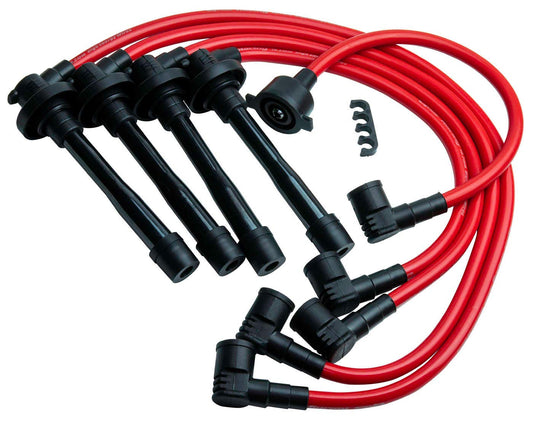 VMS RACING 92-01 10.2mm High Heat Performance Spark Plug Ignition Wires Set in RED Compatible with Honda Prelude 2.2L 1992-2001 H22 DOHC VTEC Engines ONLY