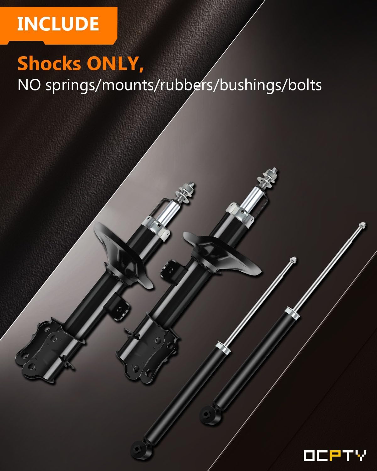 Shocks and Struts Front and Rear,OCPTY Shock Absorbers for Chevy Fits 2004-2011 for Chevy Aveo,06-09 for Chevy Aveo5,09 10 for Pontiac G3,05-08 for Pontiac Wave Suspension Kits 333418 (Pack of 4)