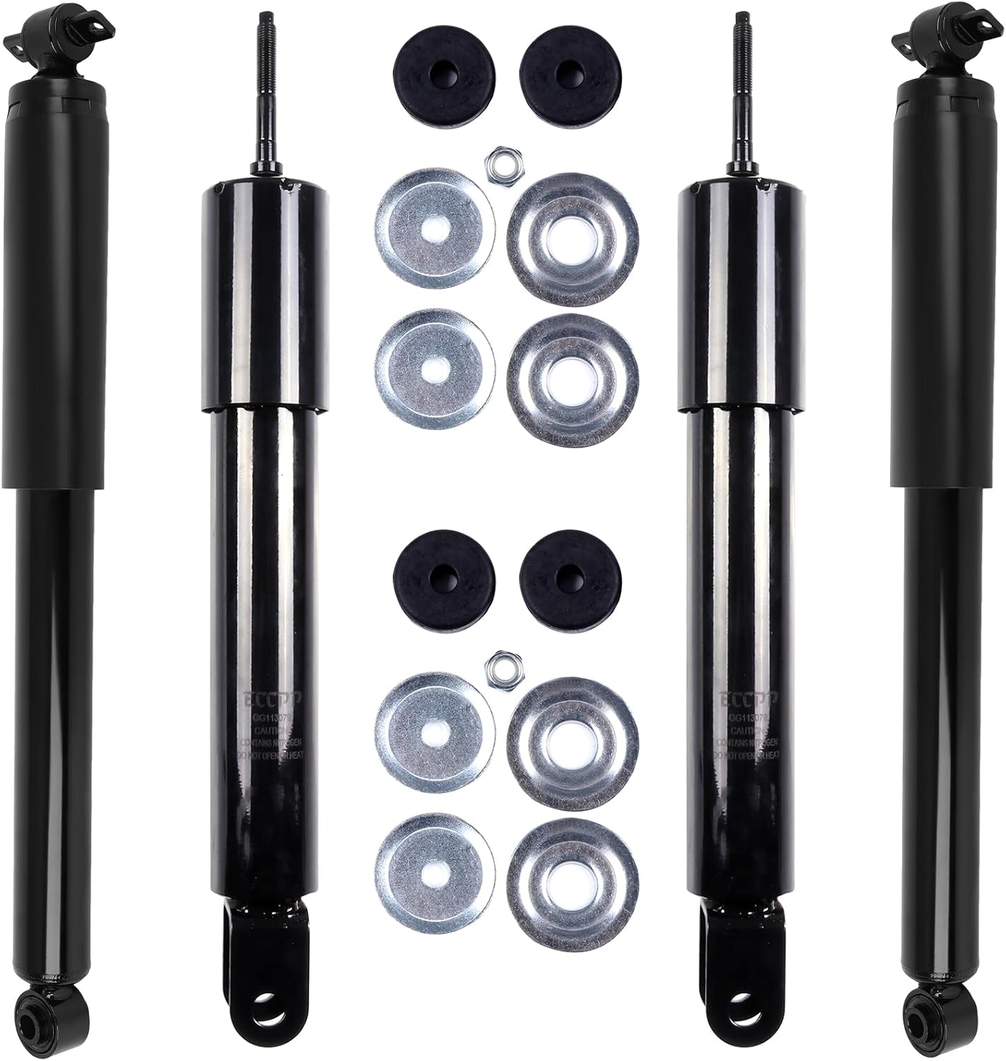 SCITOO - Front Rear Shock Absorbers for Hummer Fits 2006-2010 for Hummer H3 Shocks 555049 911527 555050 911528 Shocks Struts - 4Pc Set