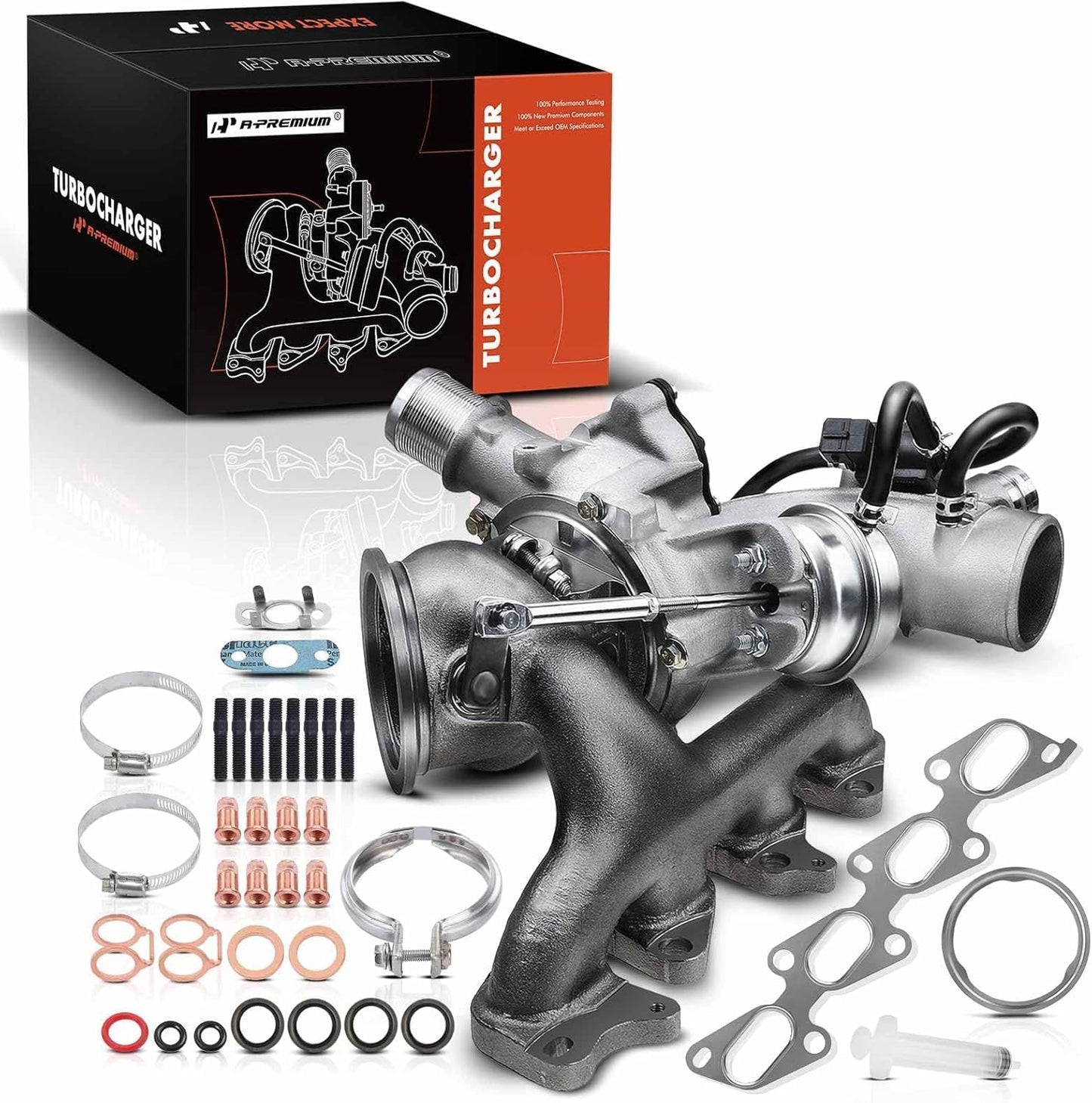 A-Premium Complete Turbo Turbocharger with Gasket Kit Compatible with Chevy Chevrolet Cruze 2011-2015 & Sonic 2012-2020 & Trax 2013-2021 & Buick Encore 2013-2021 1.4L Replace# 55565353