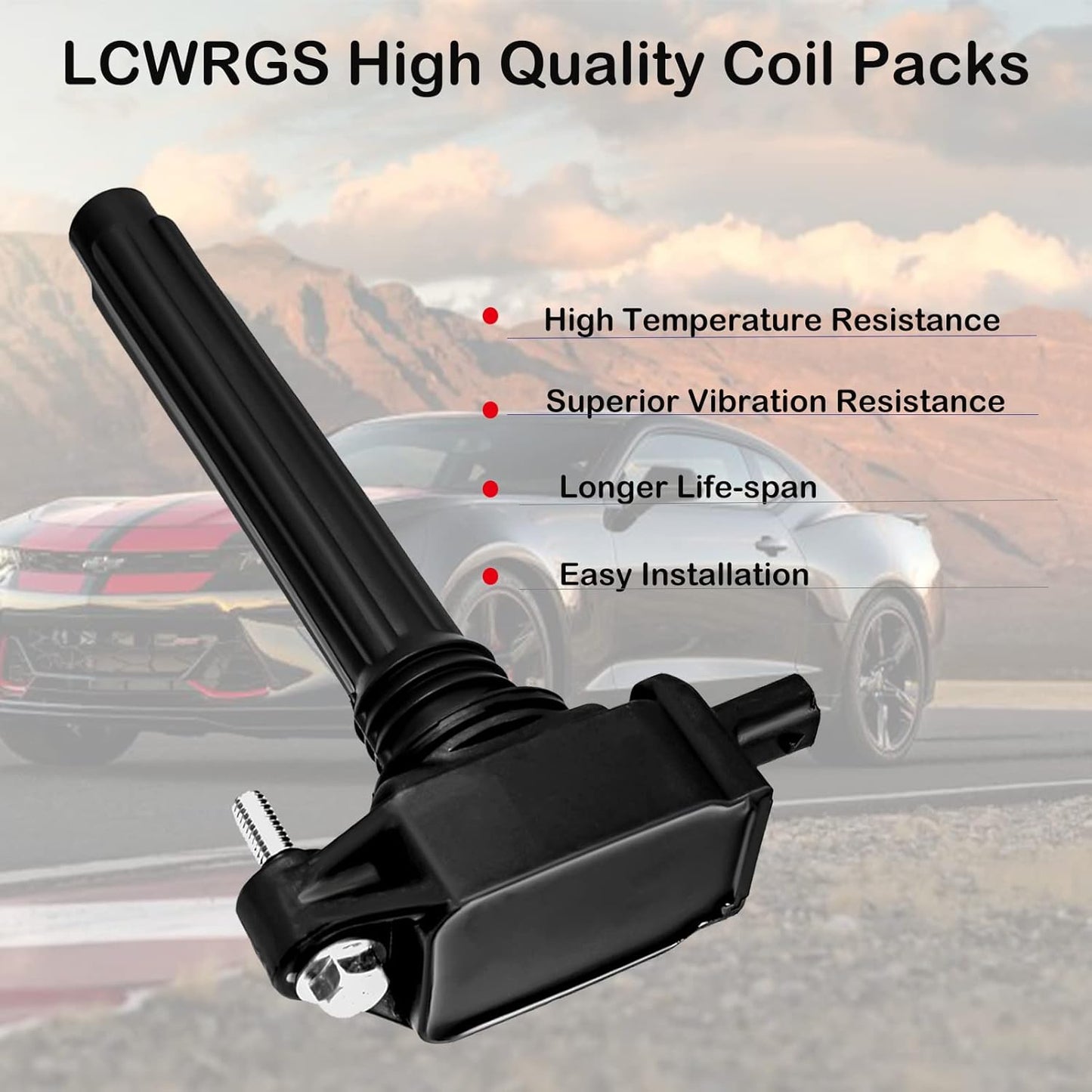 Set of 6 Ignition Coil Pack & Spark Plugs for Dodge Grand Caravan Charger Durango Journey Jeep Cherokee Wrangler JK Chrysler Town Country 300 2011 2012 2013 2014 2015 2016 2017 2018 2019 3.6 V6 UF648