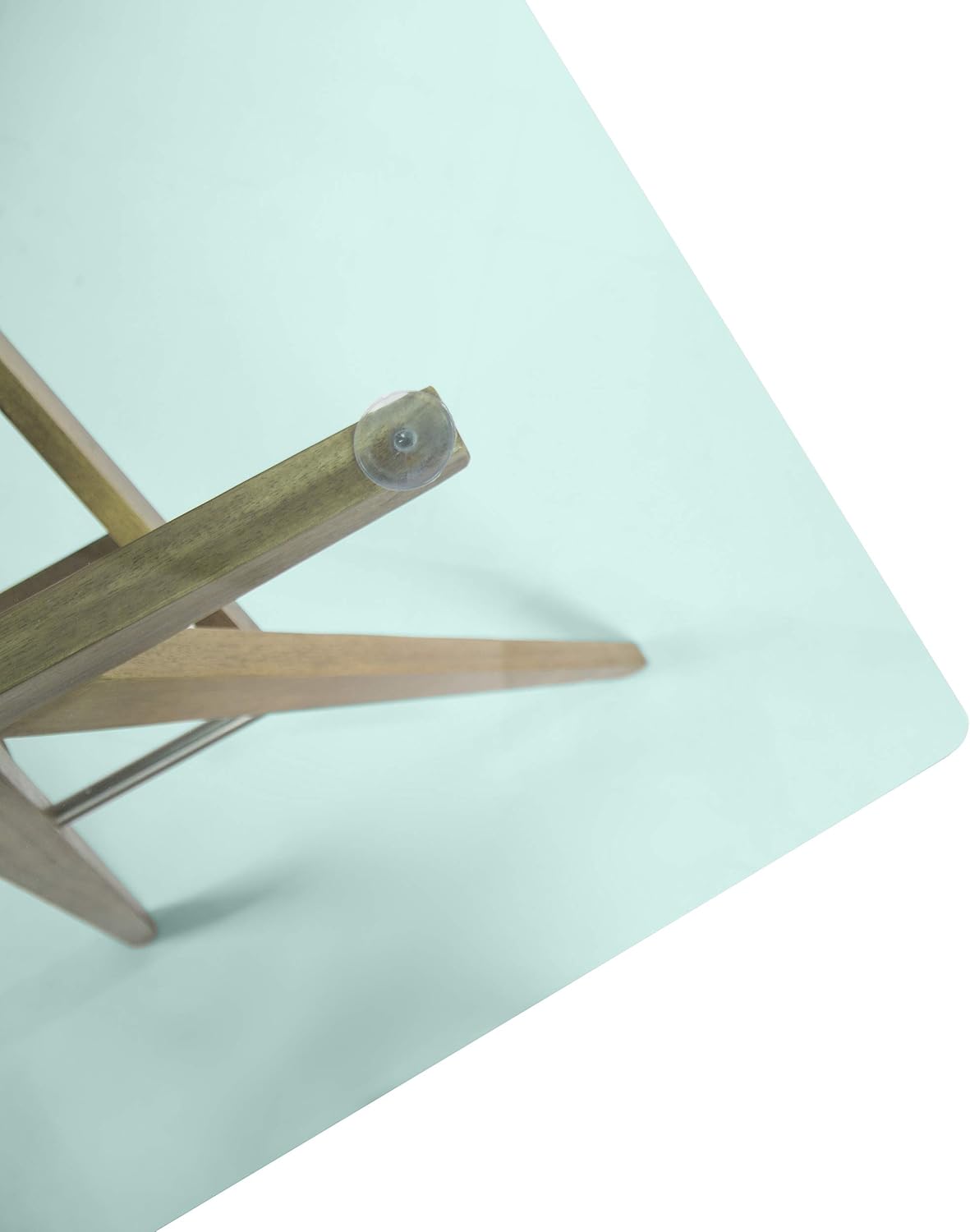 Christopher Knight Home Camila Mid-Century Tempered Glass Desk with Acacia Wood Frame, Dusk Grey / Natural Stained