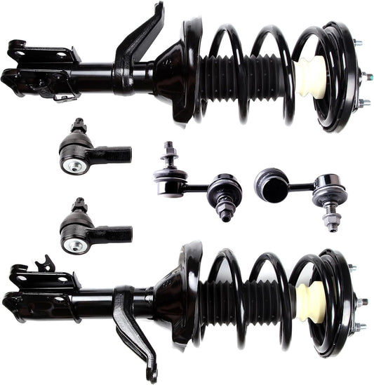 SCITOO Front Strut Spring Assembly Sway Bar Links Kit Tie Rod End 6 pck,shocks and struts For Honda CR-V 2002-2006 Struts 172143 172144 K90454 K90455 ES3581 assembly