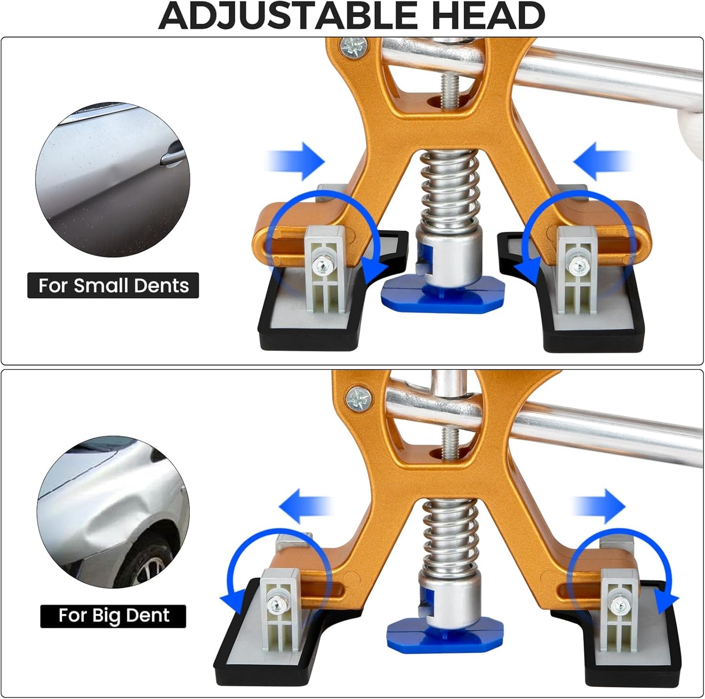 Car Dent Puller Kit, 56PCS Paintless Dent Removal Tools, Car Dent Repair Kit Adjustable Dent Lifter,Bridge Puller, Dent Remover Tool for Car Auto SUV Hail Damage DIY Repair