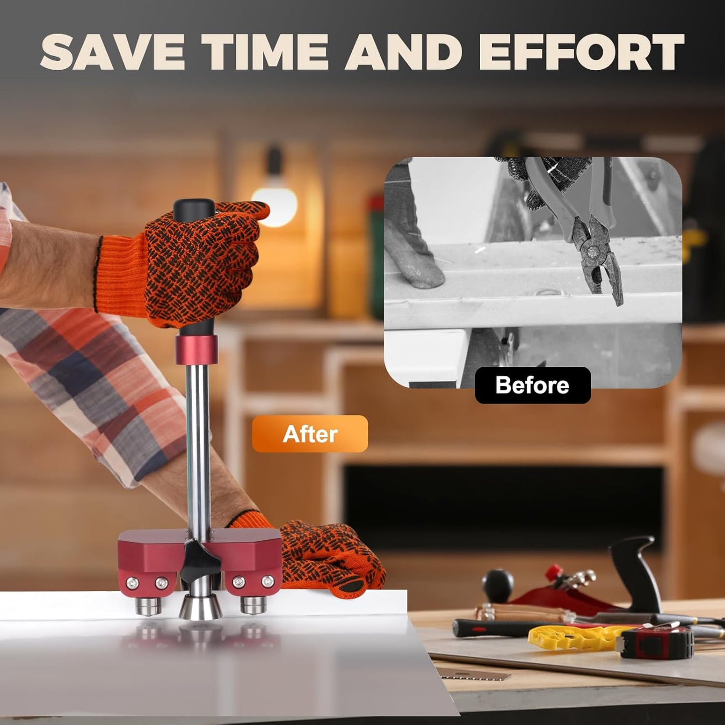 Sheet Metal Bender, Edge Roller Bender for Standing Seam Roofing Tools at 0-90° Angle, Large Sheet Metal Roller and Bending Tool