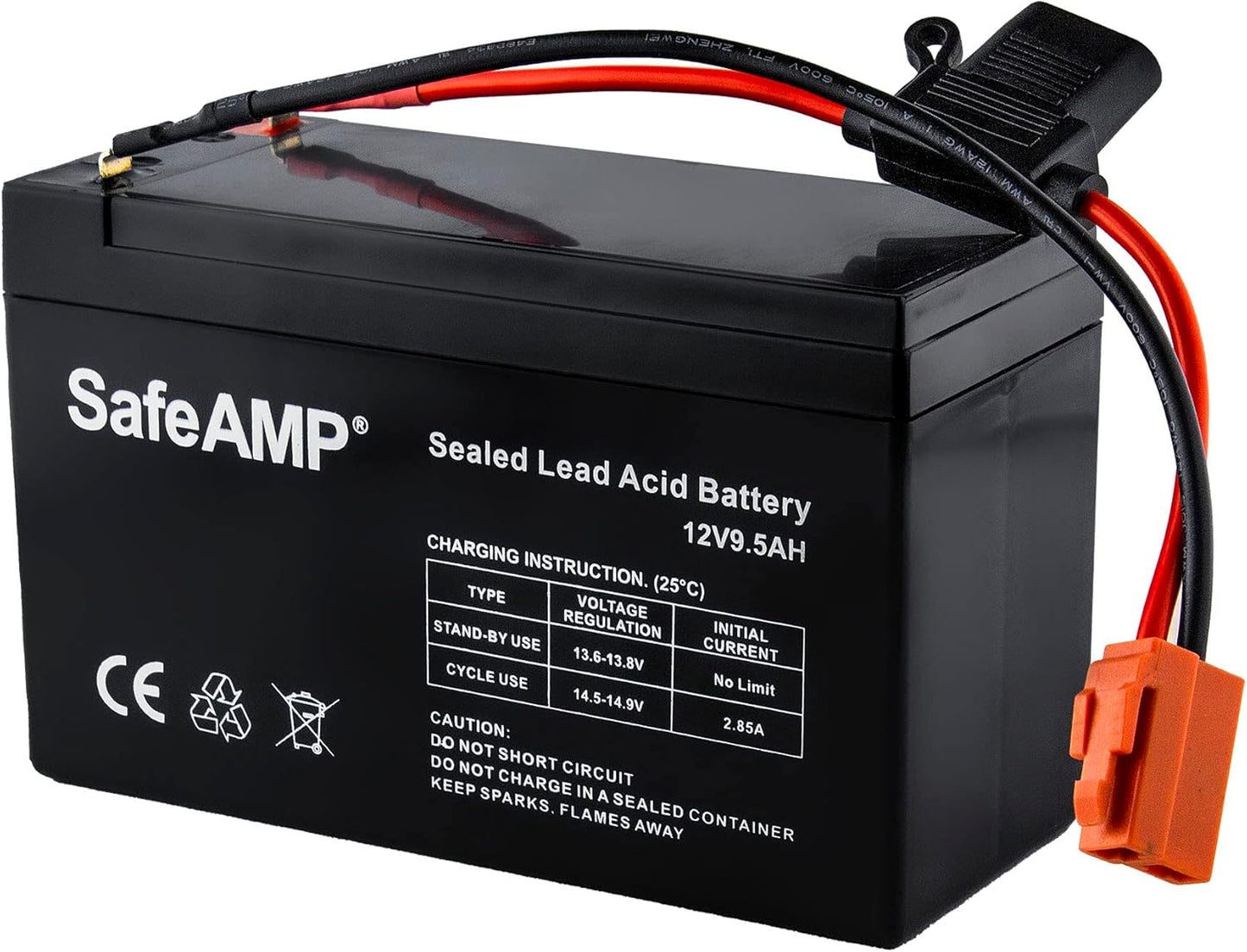 SafeAMP® Replacement Battery for 12-Volt Ride On Vehicle with red 2 pins Connector