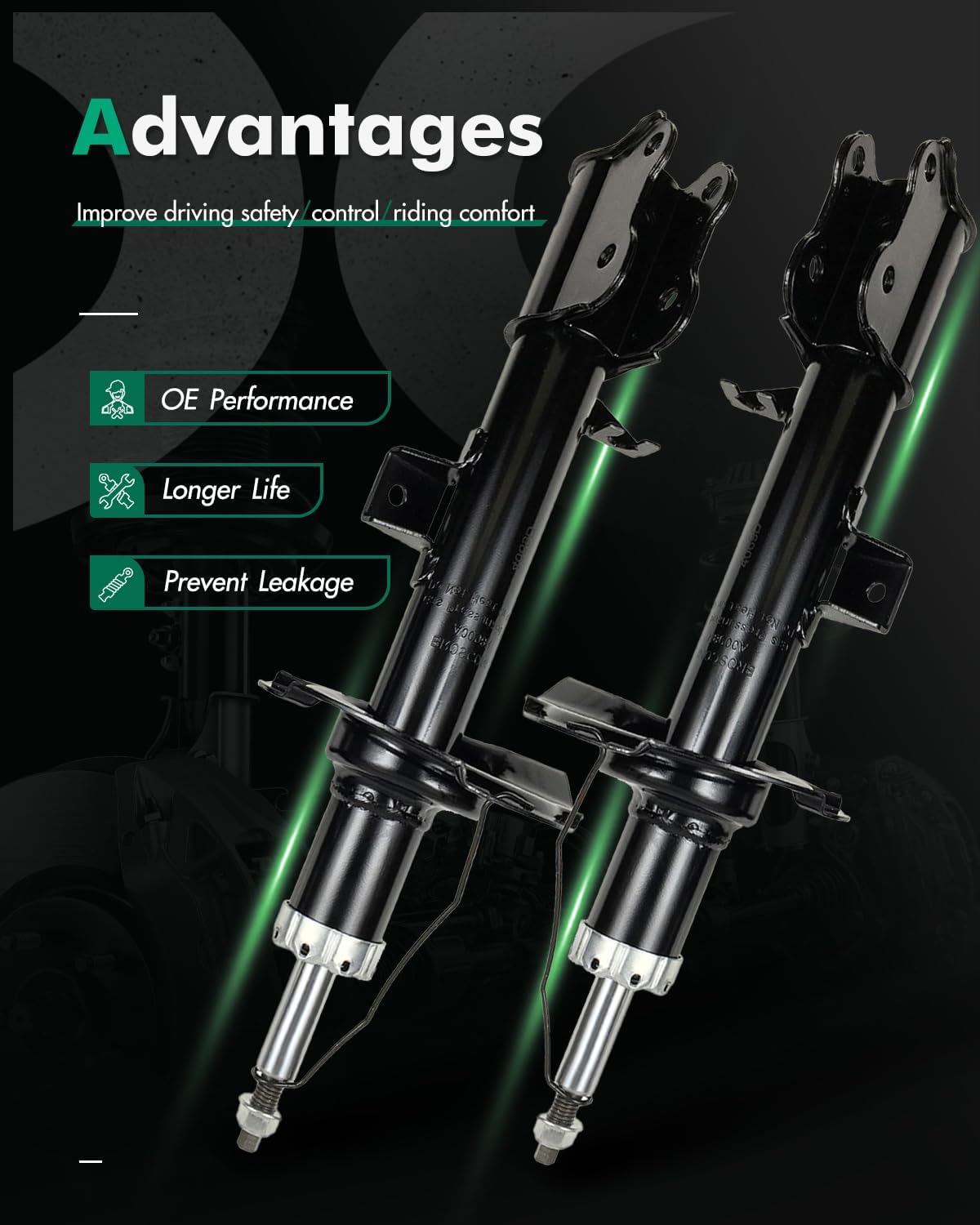 SCITOO Front Shock Absorbers Fits For Ford Escape 2001-2012,For Mazda Tribute 2001-2006 2008-2011,For Mercury Mariner 2005-2011 Auto Shocks 235913 235912 (2Pcs)