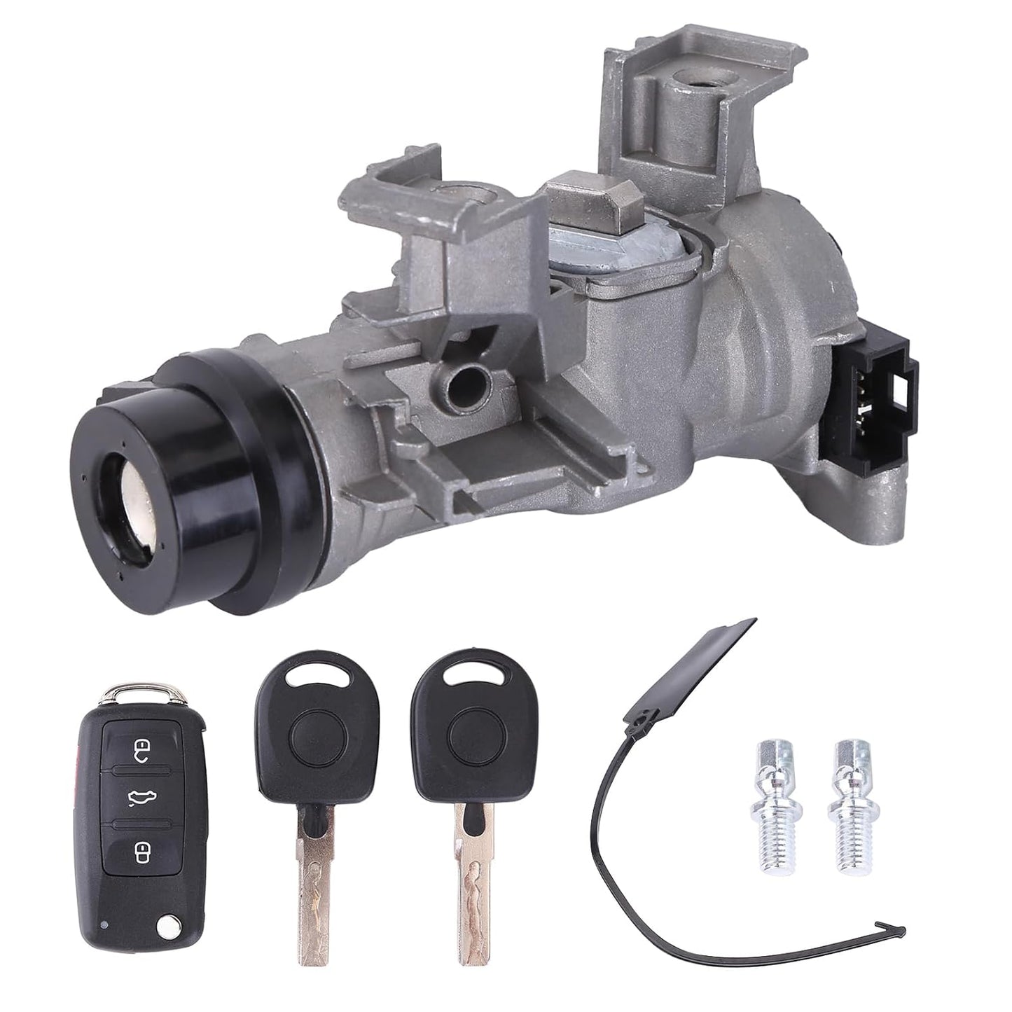 1K0905851B Ignition Switch Lock Cylinder Assembly for 2012-2019 Passat &amp; 2005-2018 Je-TTA &amp; 2014-2019 Golf &amp; 2006-2009 Rabbit &amp; 2009-2019 Tiguan W\/Intelligent Key Shell Replace ILA740, 1131NC12919