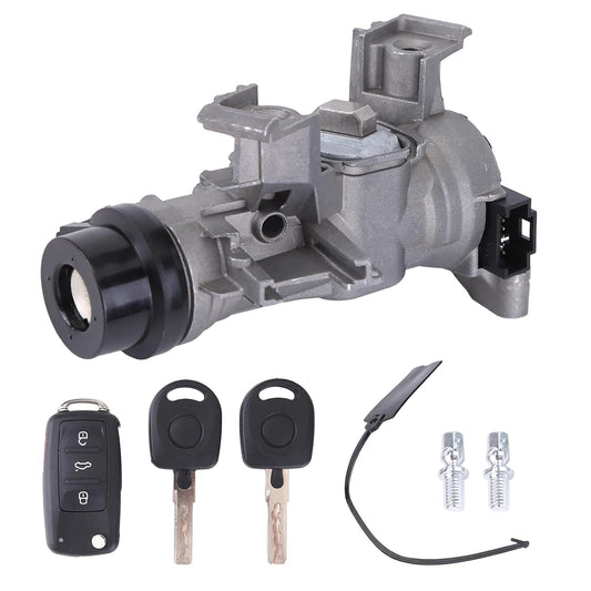 1K0905851B Ignition Switch Lock Cylinder Assembly for 2012-2019 Passat &amp; 2005-2018 Je-TTA &amp; 2014-2019 Golf &amp; 2006-2009 Rabbit &amp; 2009-2019 Tiguan W\/Intelligent Key Shell Replace ILA740, 1131NC12919