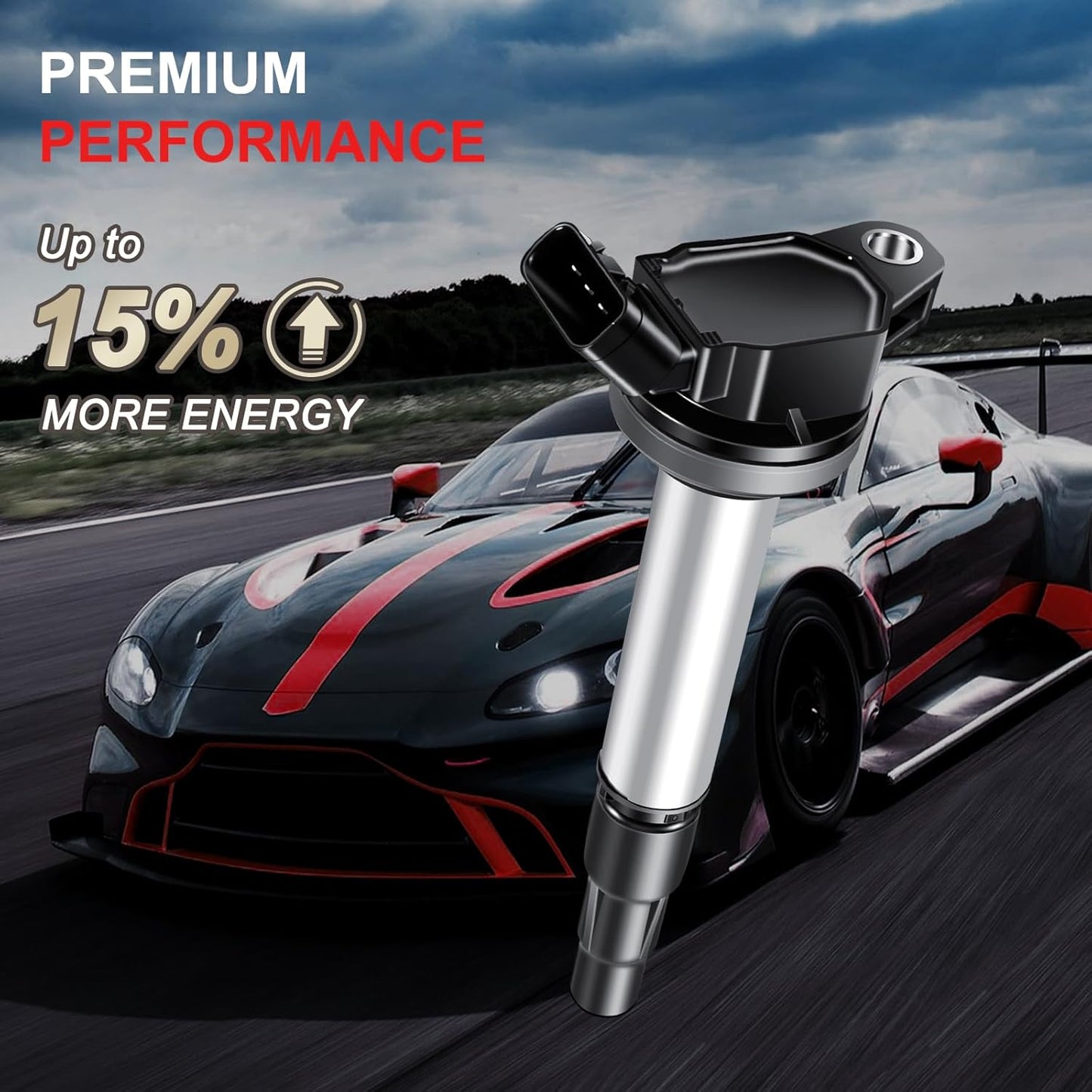 Set of 4 Ignition Coil Pack UF596 Compatible with Toyota Corolla Matrix 1.8L 2009-2017, Compatible with Scion iM 2016, xD 2008-2014 L4 1.8L