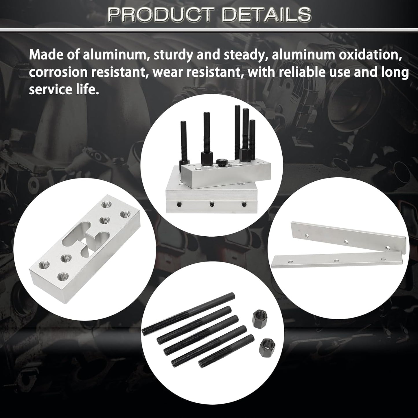 Universal Drill Press Support Block Plate Tool Set Kit, 30 Ton – Bearing and Bushing Repair Removal Installation
