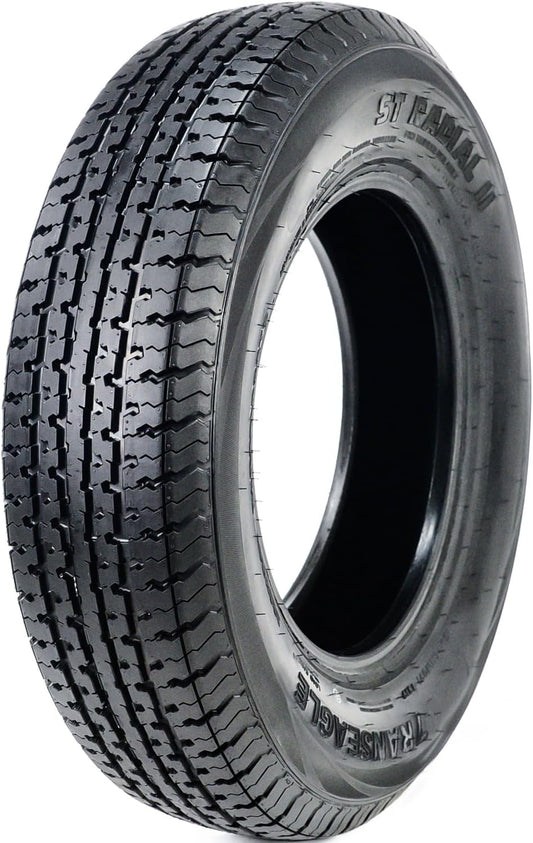 Transeagle ST Radial II Premium Trailer Radial Tire-ST205/75R15 205/75/15 205/75-15 111/106L Load Range E LRE 10-Ply BSW Black Side Wall